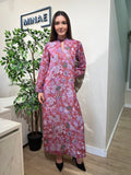 Vestido Casandra rojo y lila