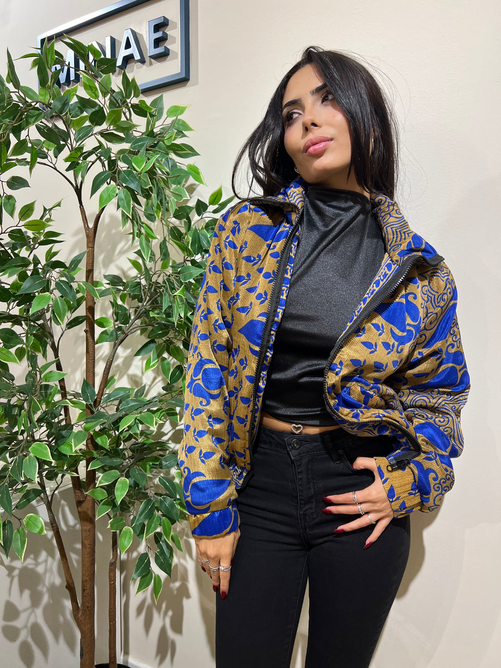 Chaqueta reversible azul