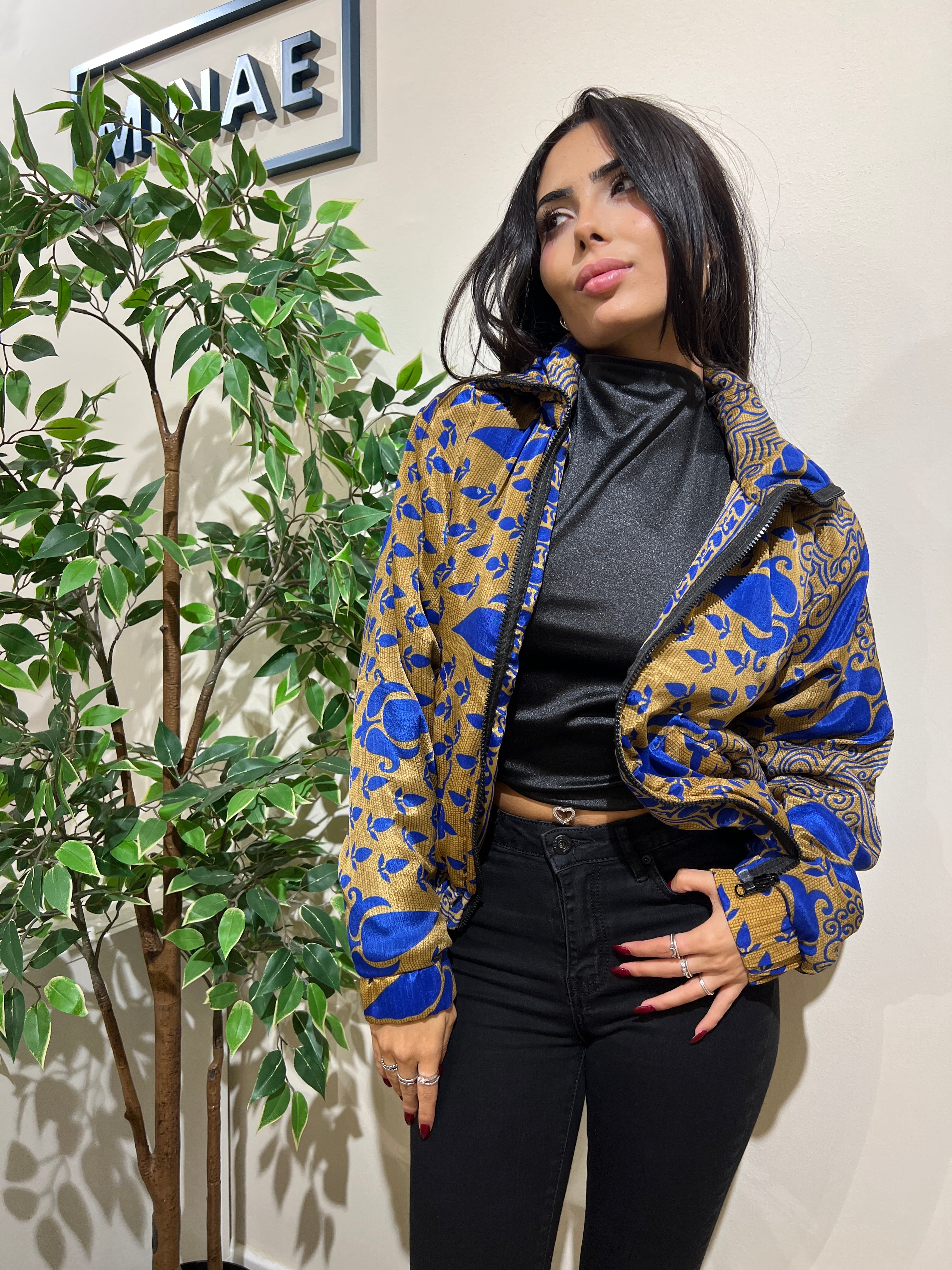 Chaqueta reversible azul