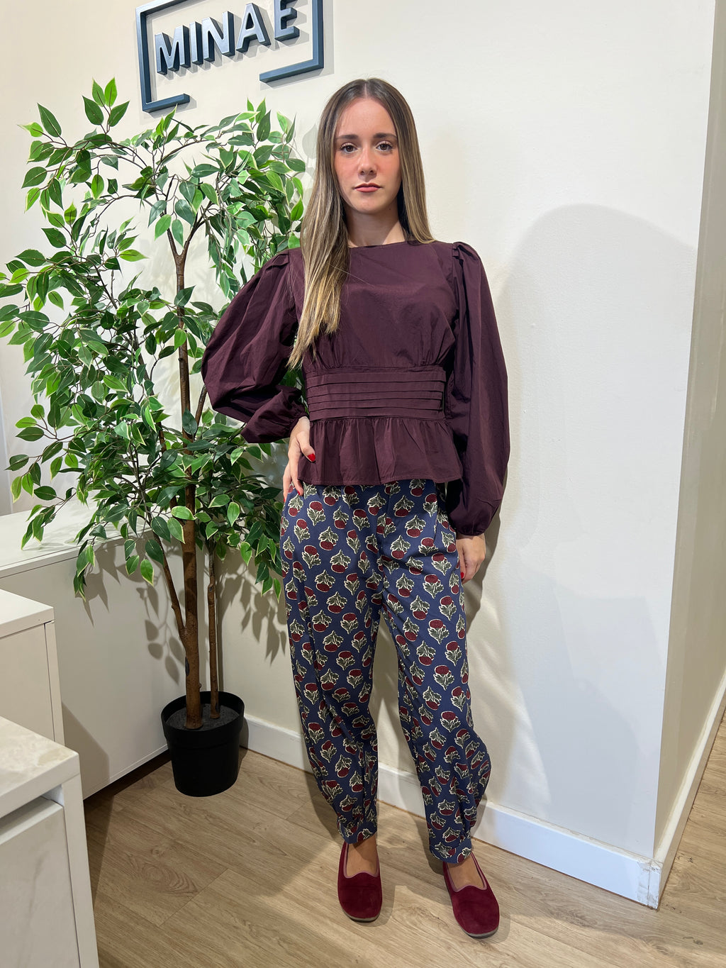 Blusa berenjena