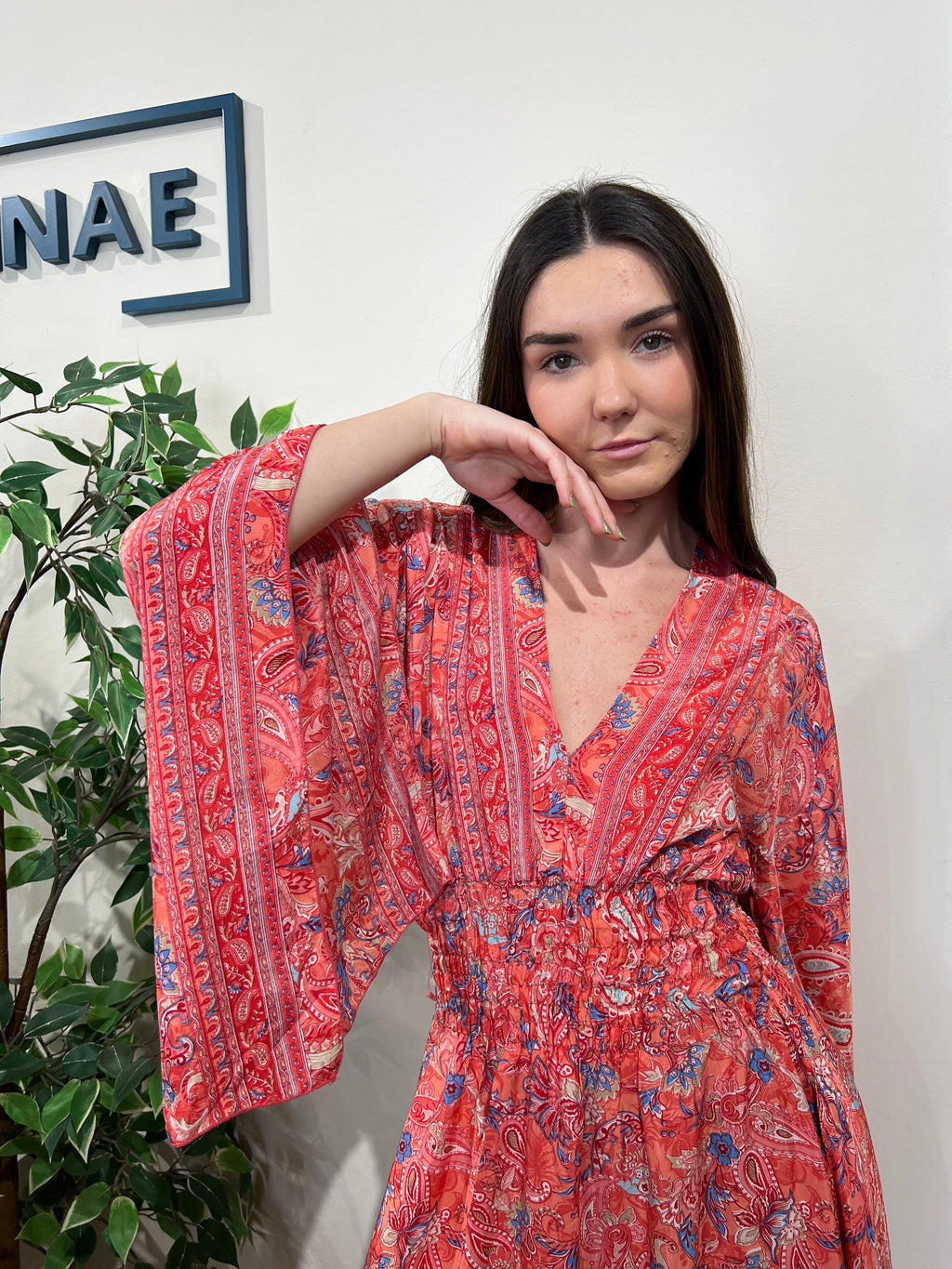 Vestido Litta coral