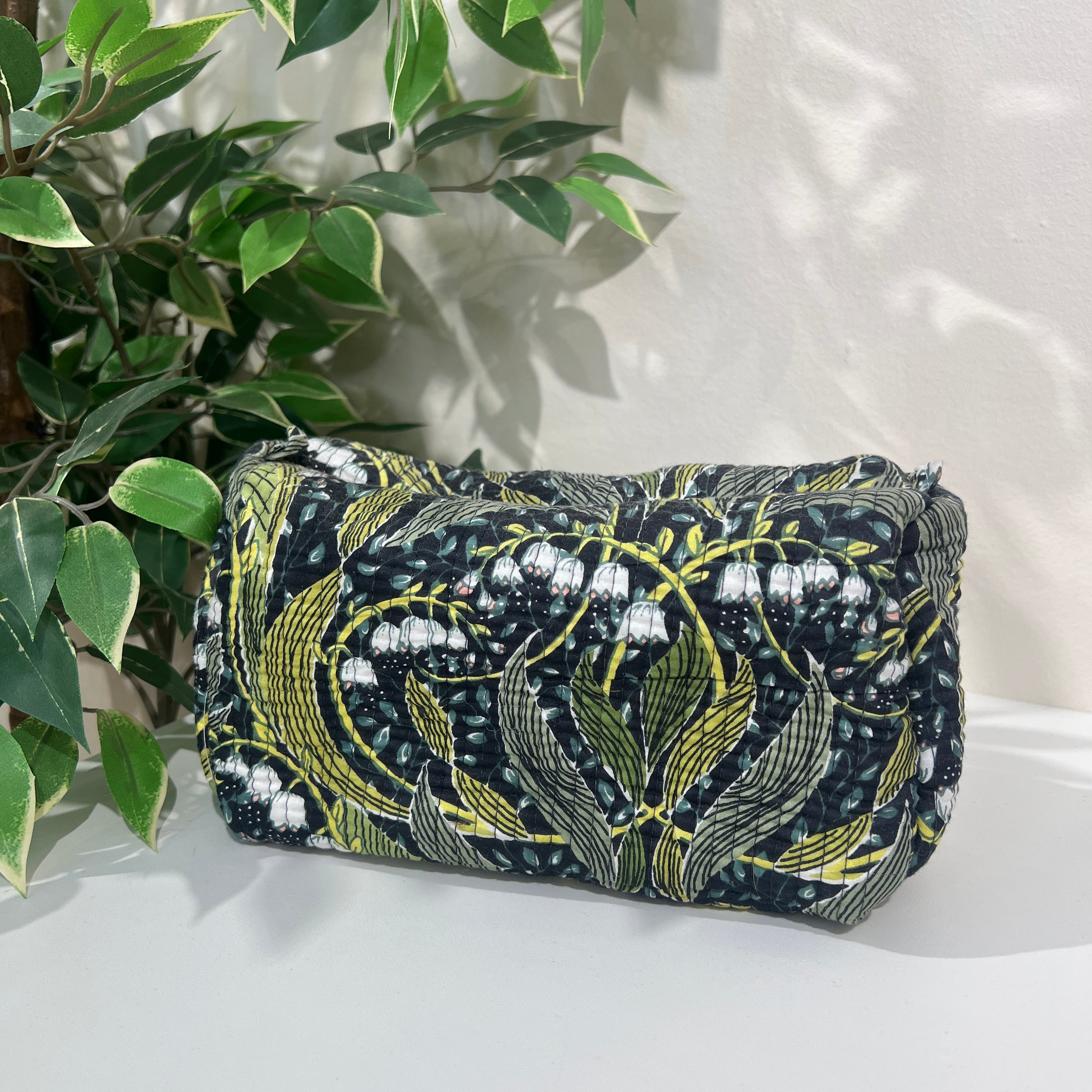 Neceser grande flores negro