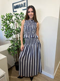 Conjunto rayas azul