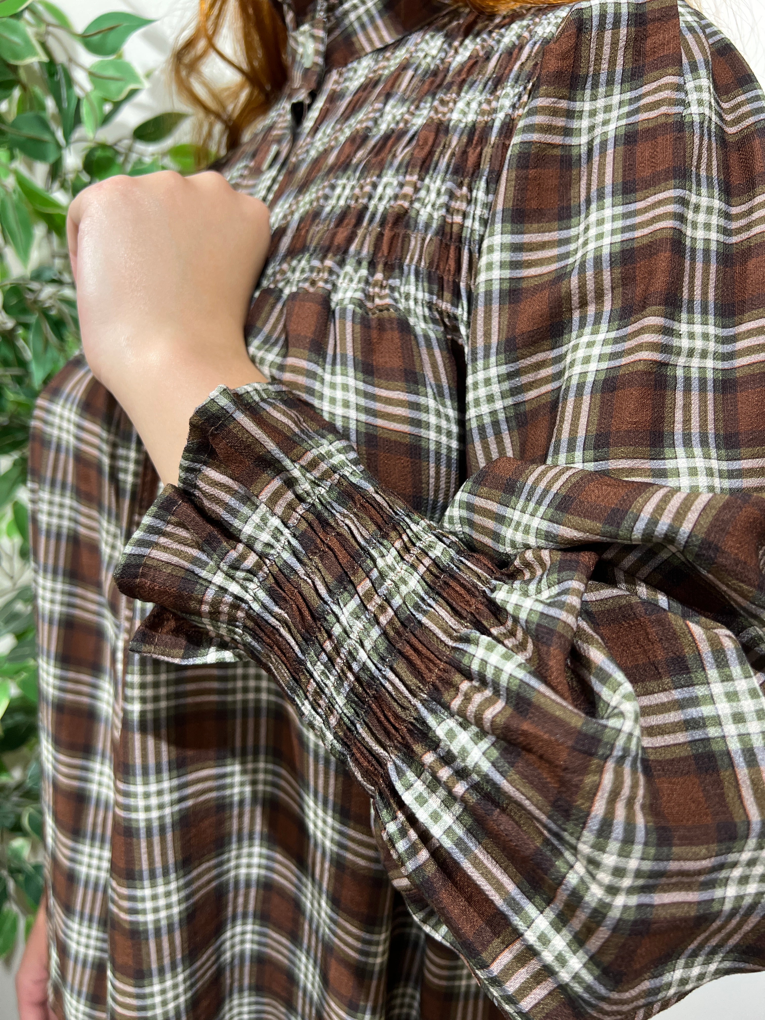 Blusa Katie marrón con verde