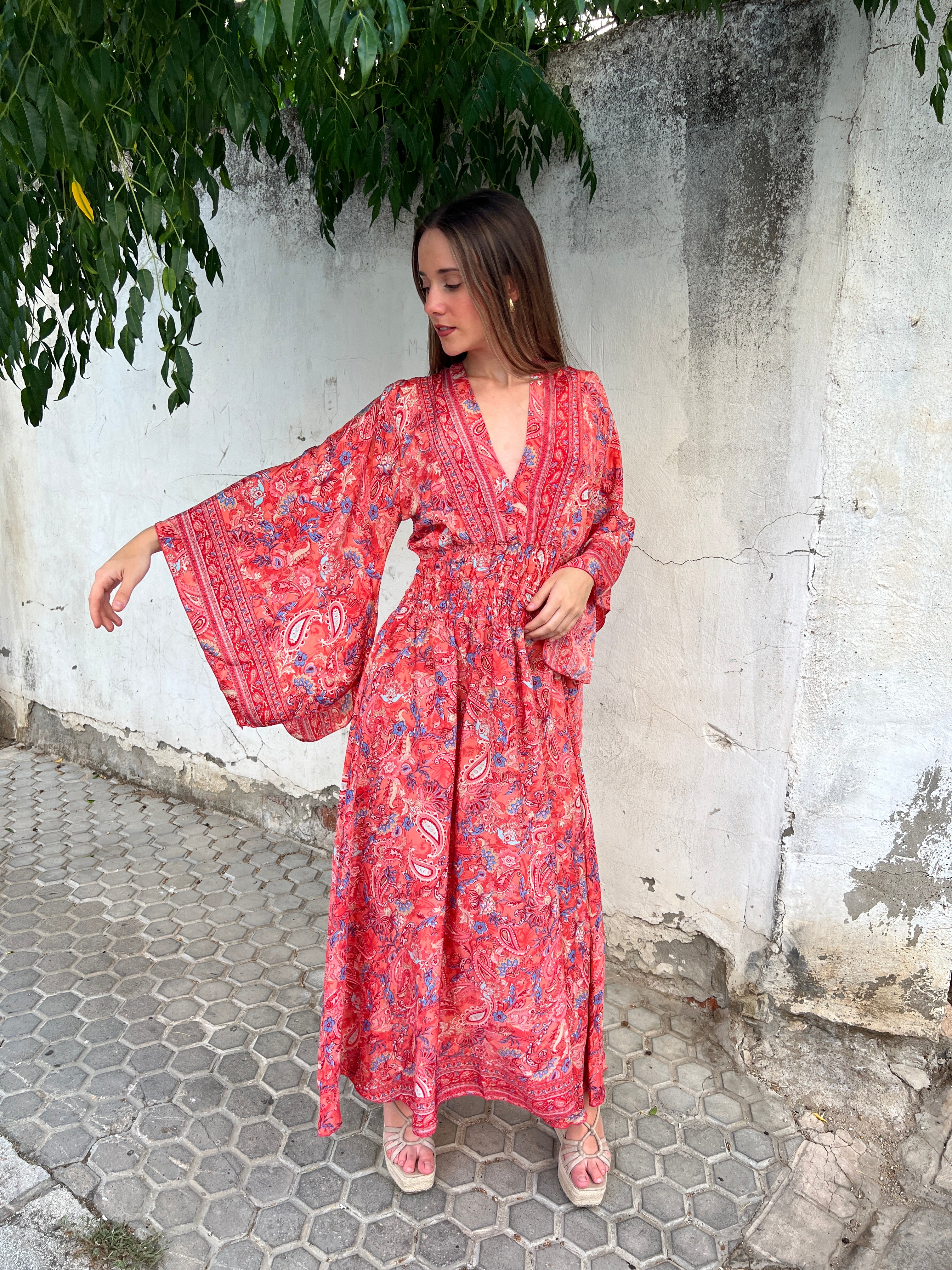 Litta coral dress