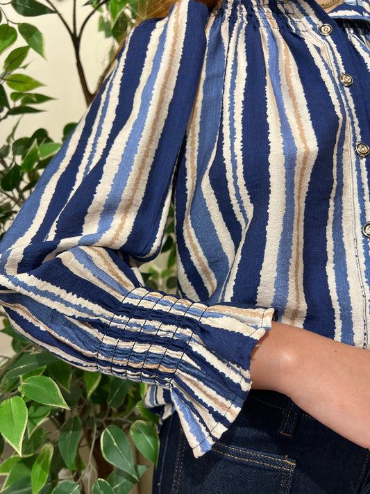 Blusa rayas azules