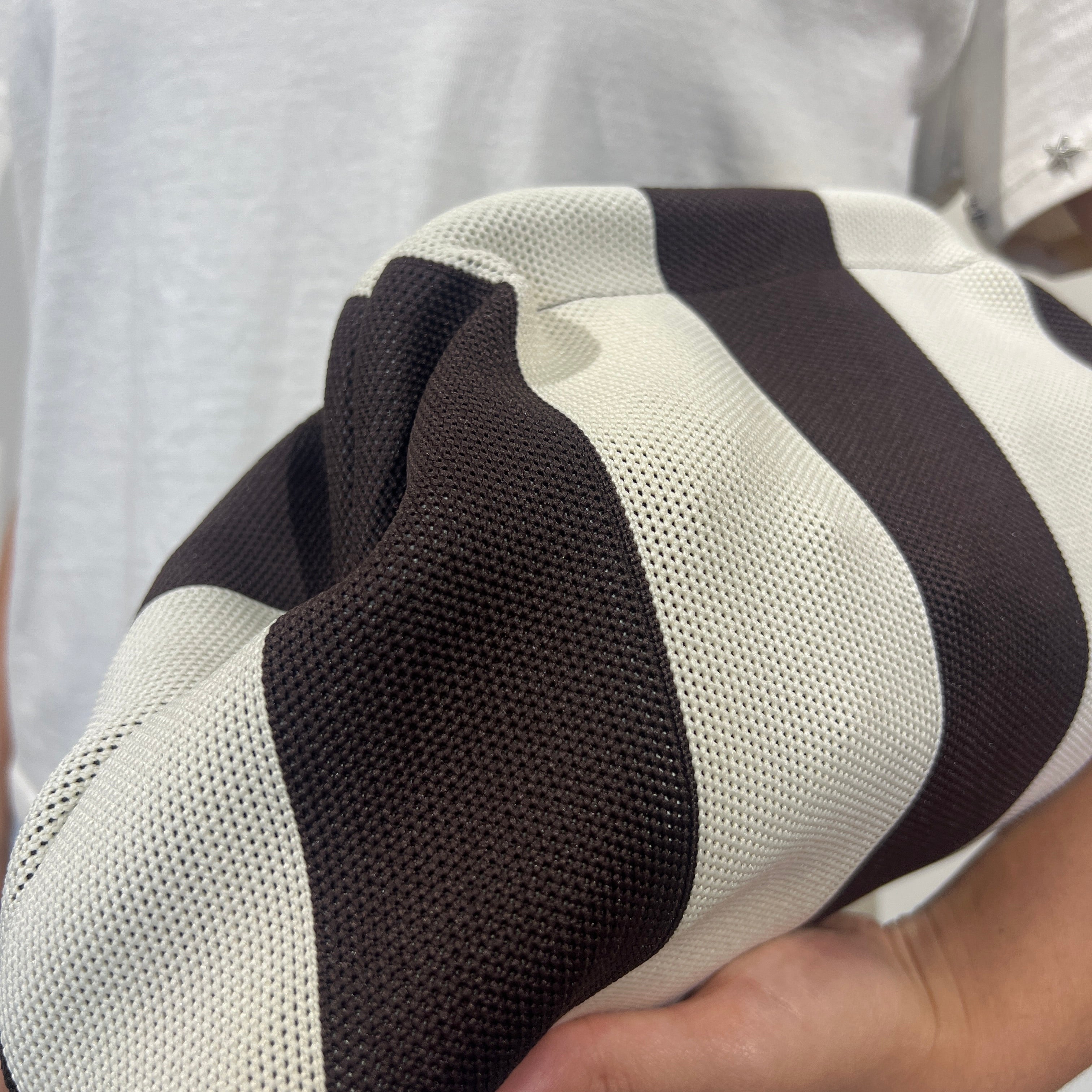 Bolso rayas marrón-beige