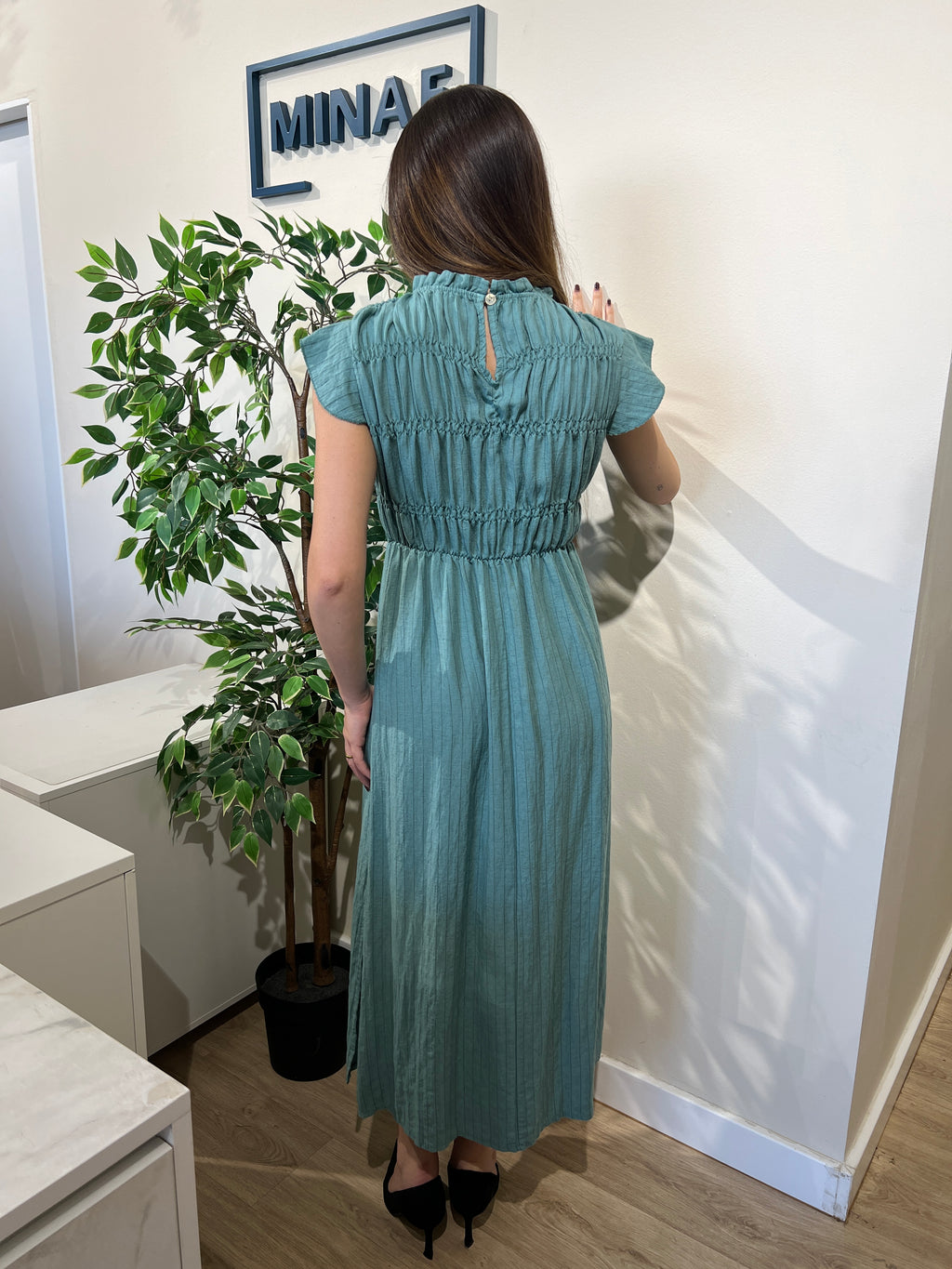 Vestido Carlota verde agua