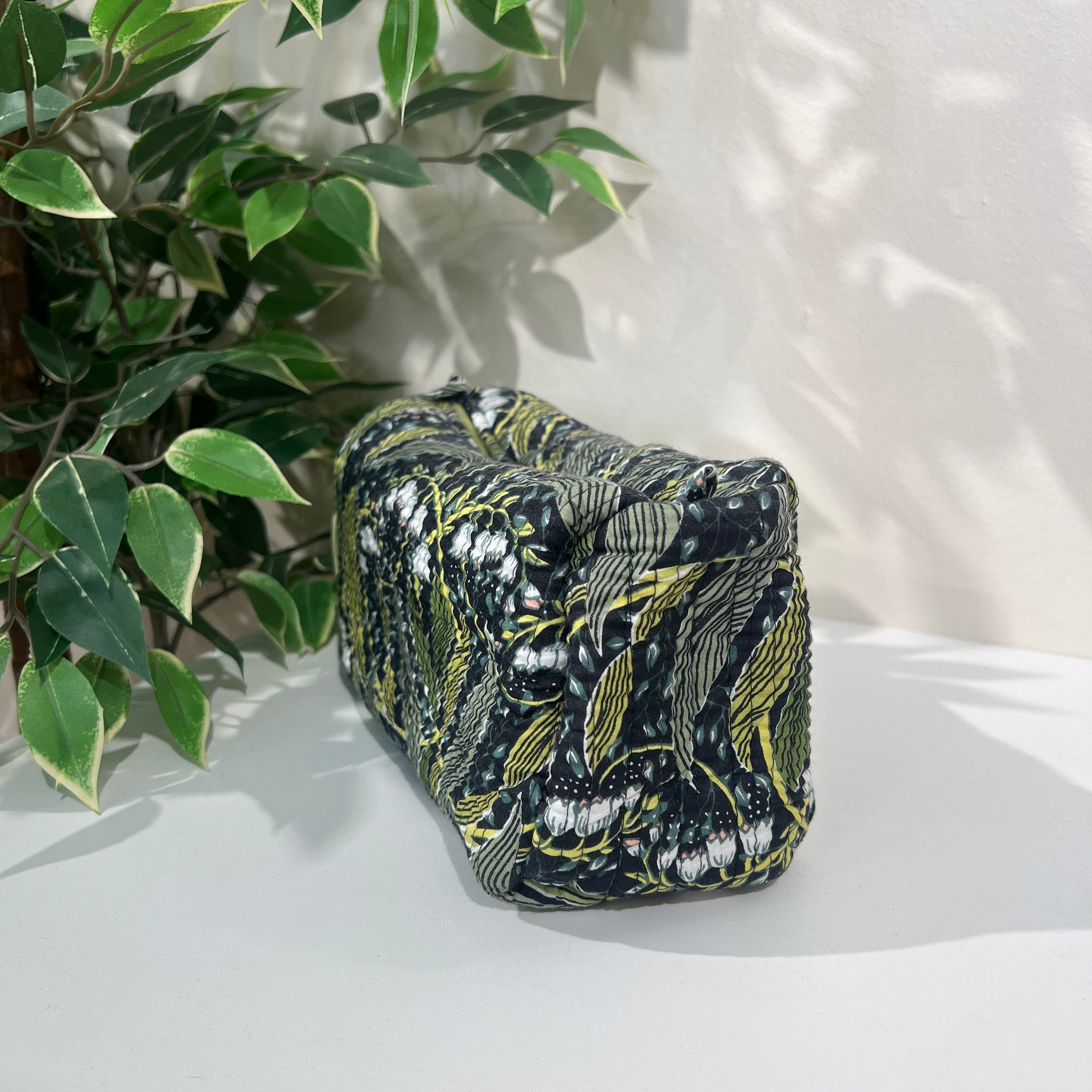 Neceser grande flores negro