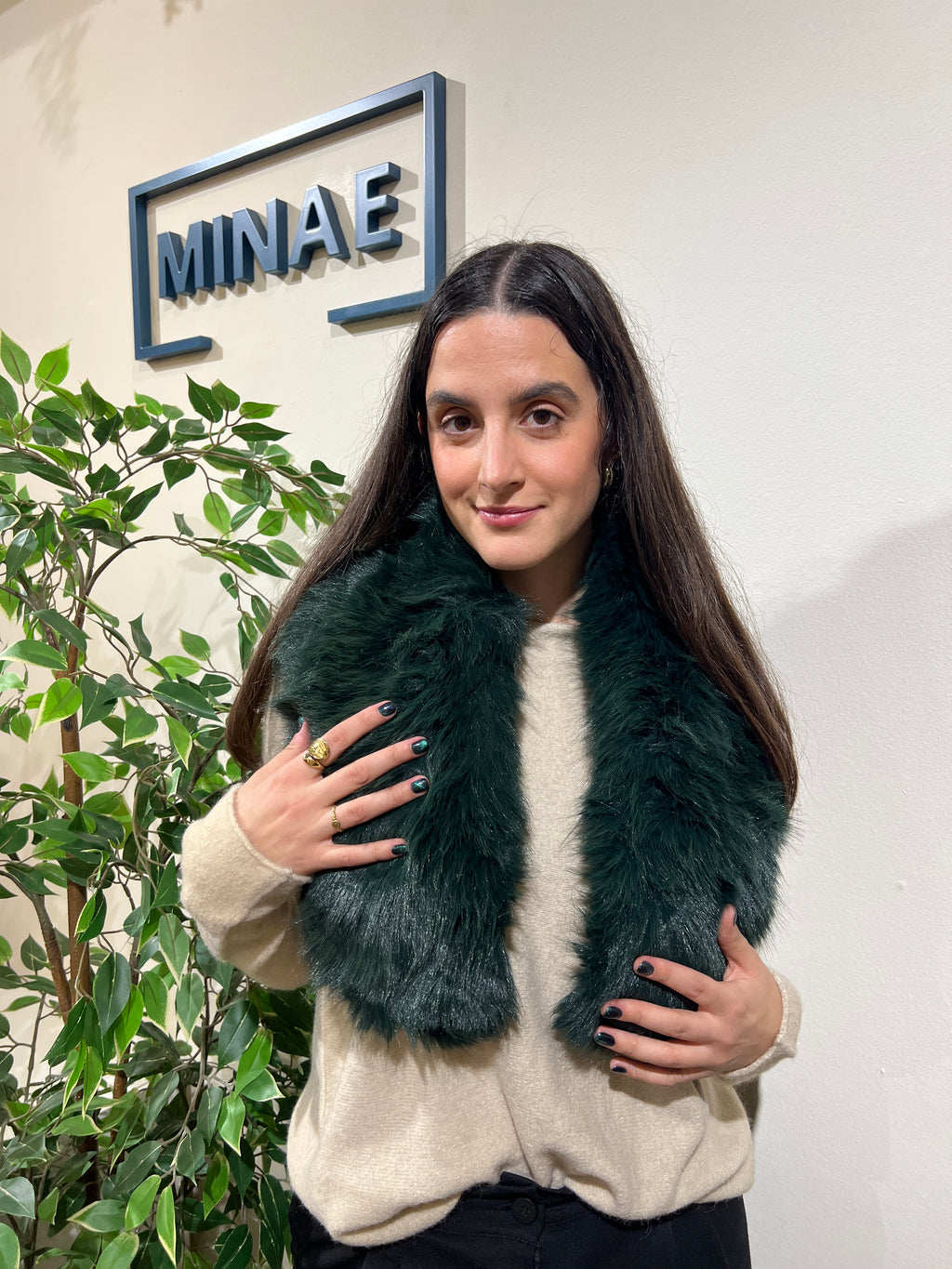 Cuello sintético verde