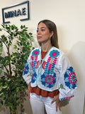 Chaqueta bordada blanca modelo 1