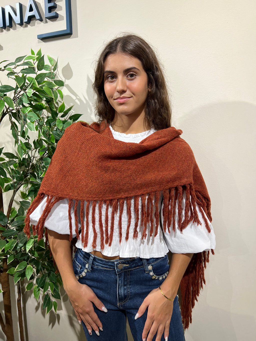 Capa flecos teja