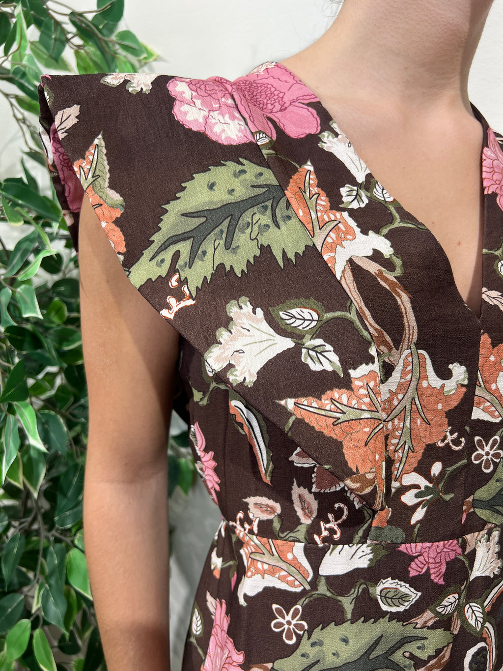 Vestido Eira marrón