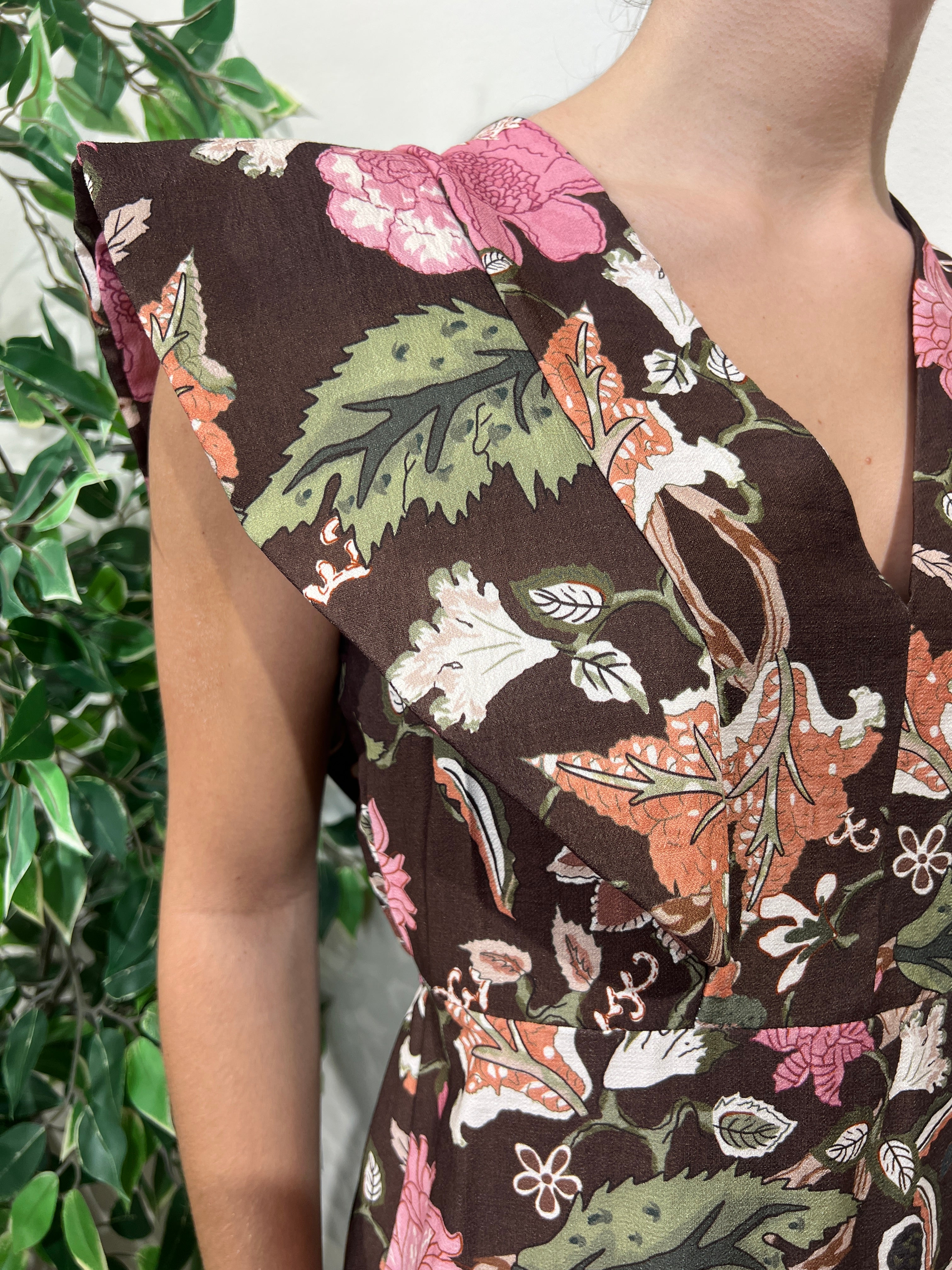 Vestido Eira marrón