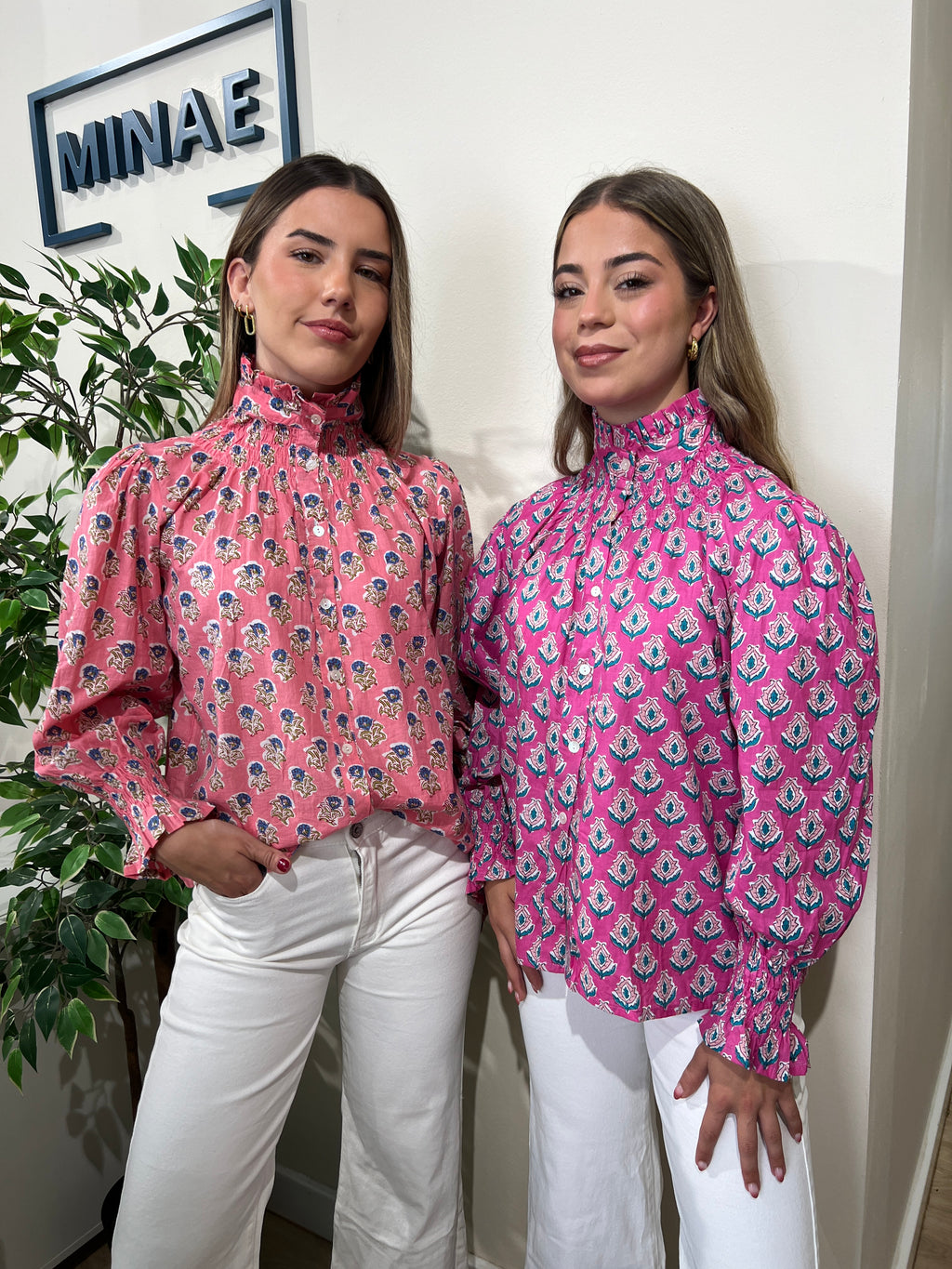 Blusa algodón rosa