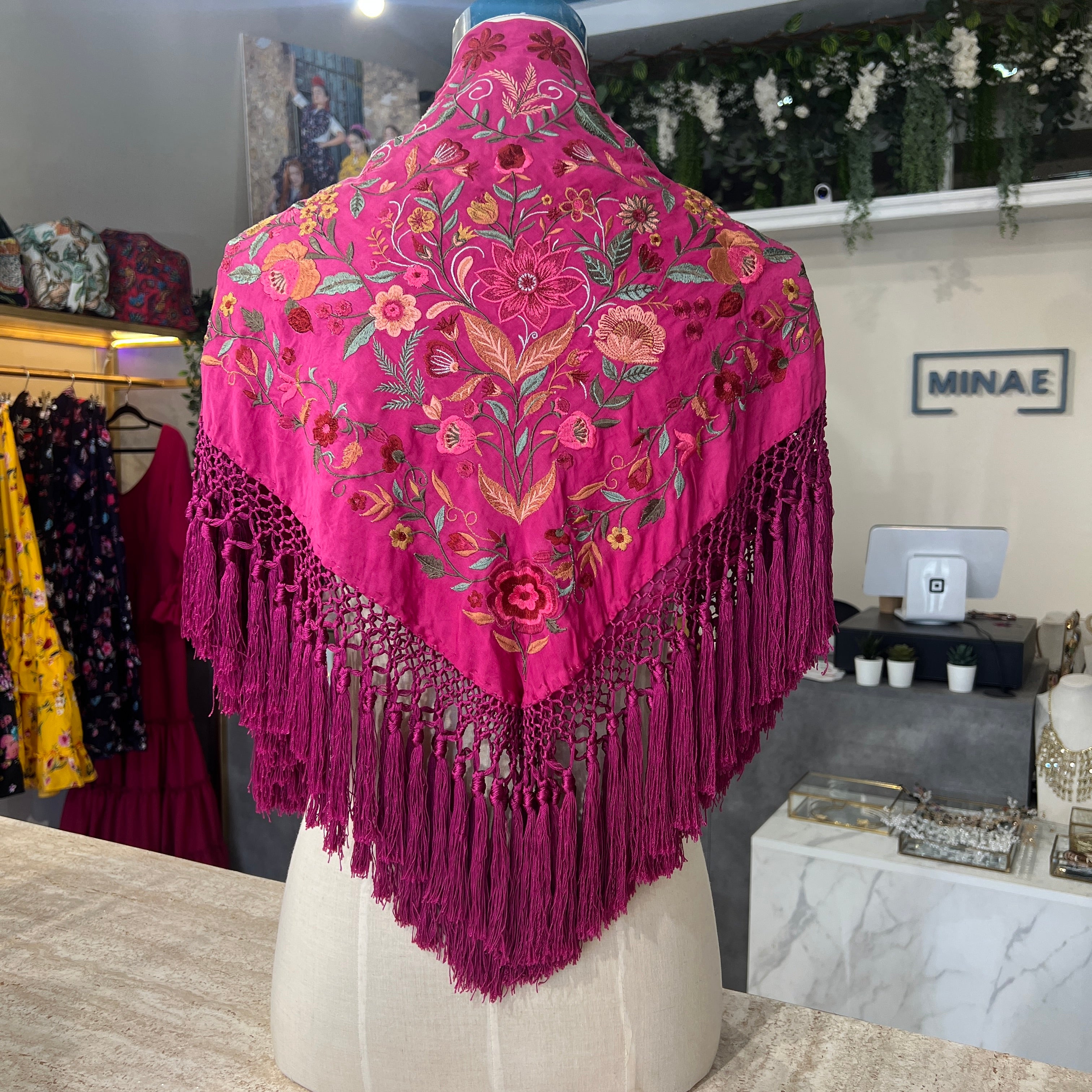 Mantón espejo buganvilla