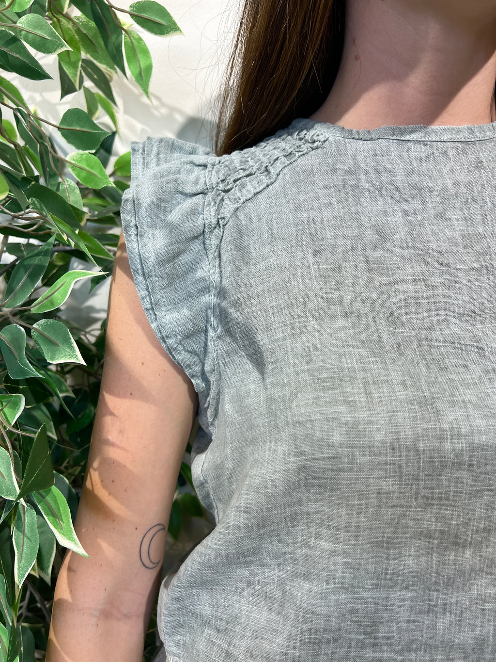 Conjunto lino verde claro
