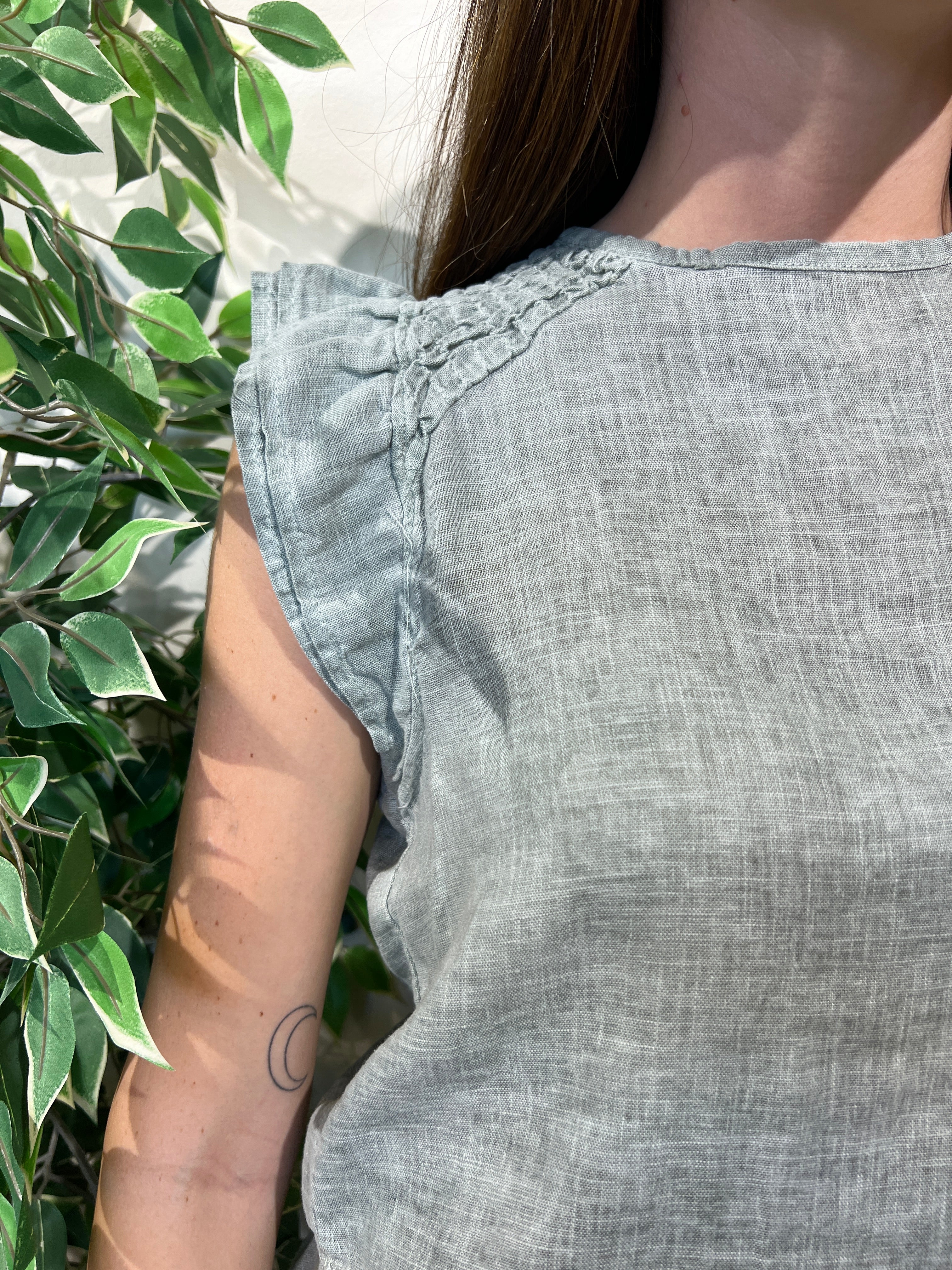 Conjunto lino verde claro