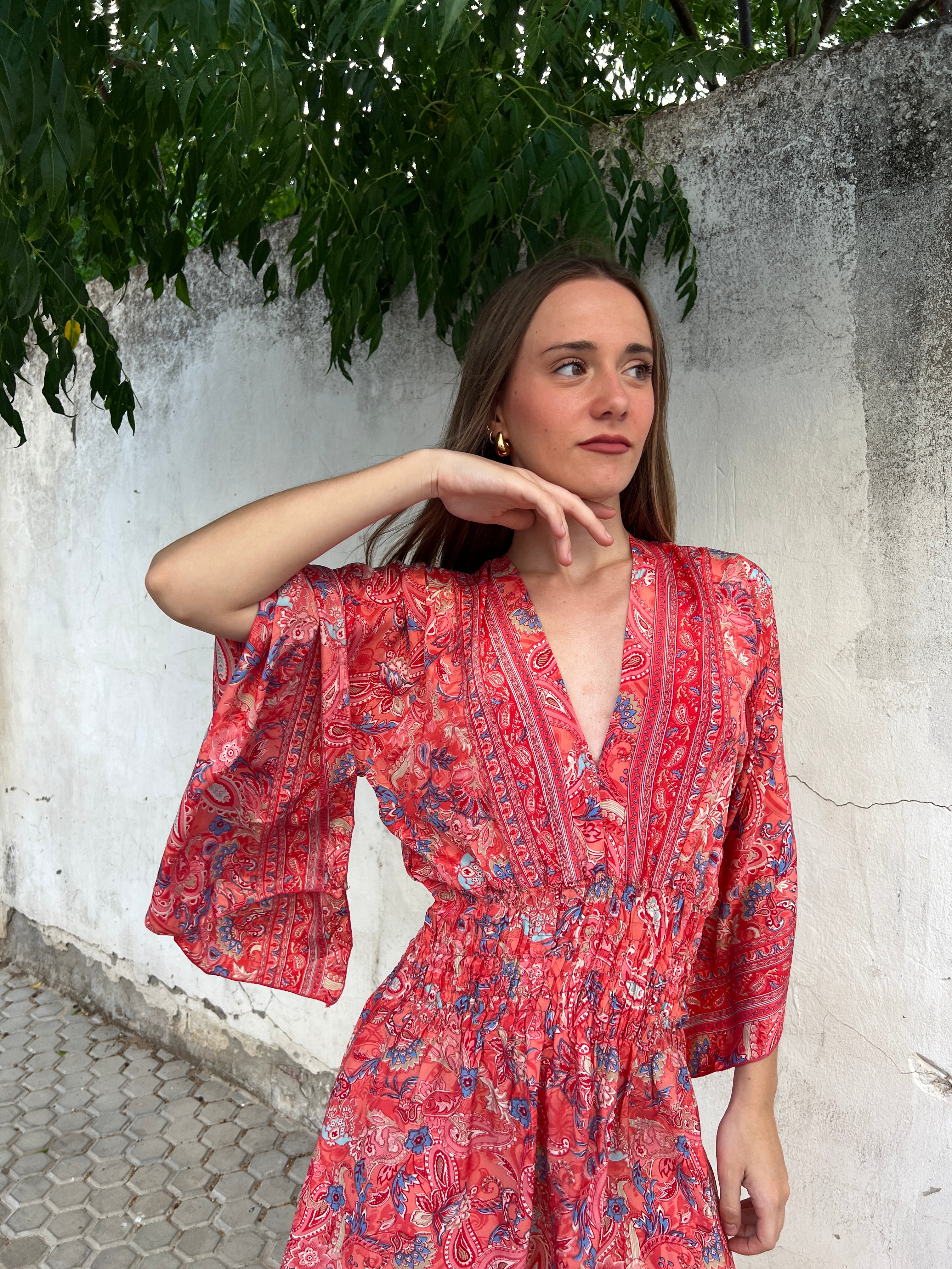 Litta coral dress