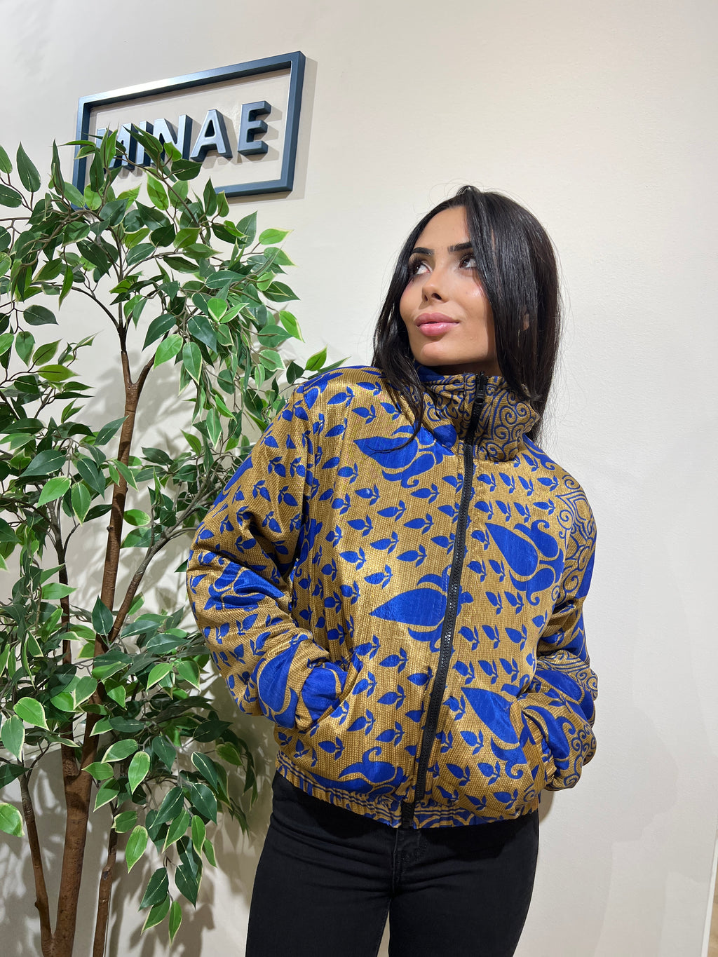 Chaqueta reversible azul