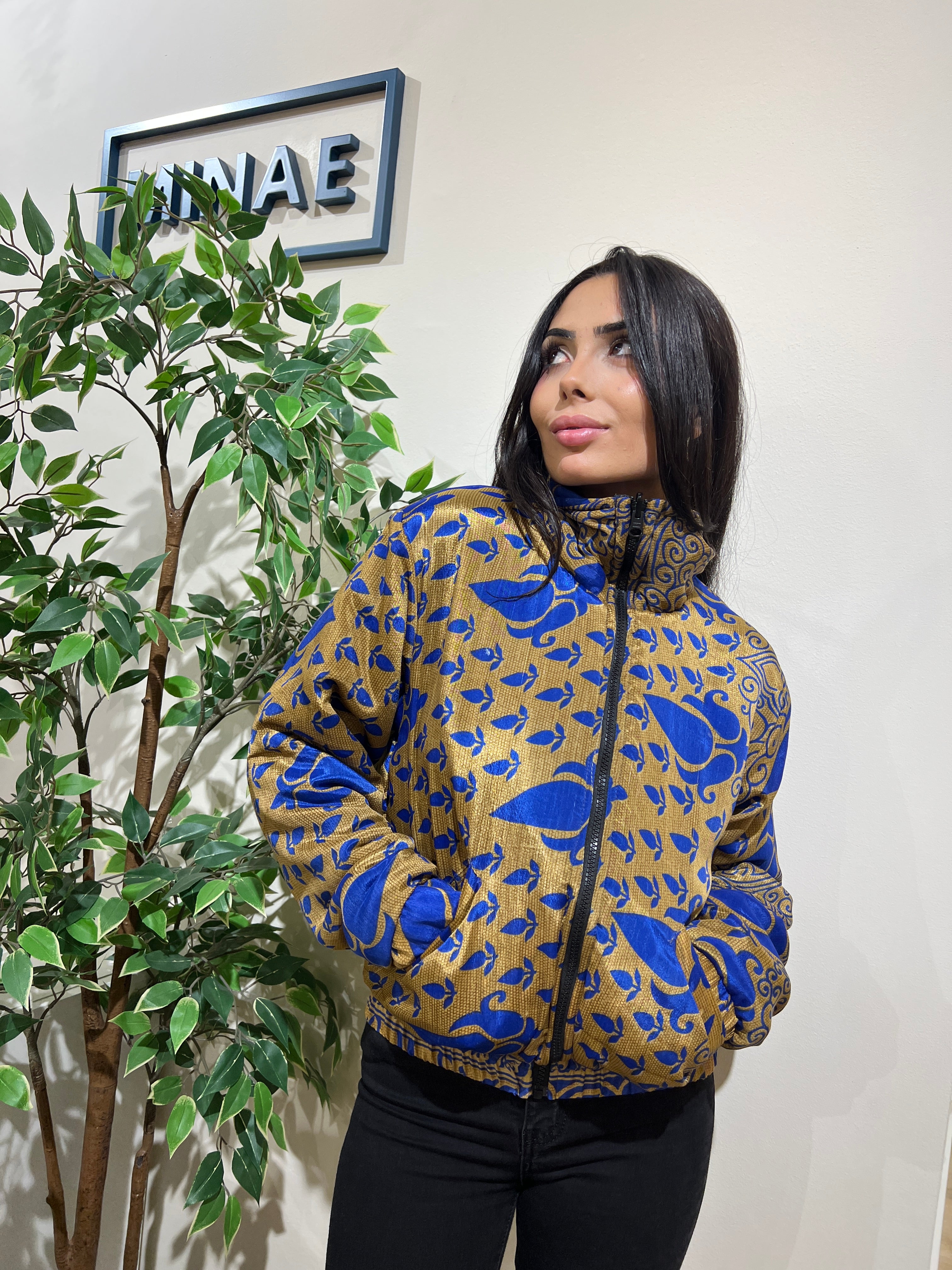 Chaqueta reversible azul