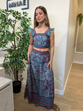 Conjunto Valeria celeste y morado