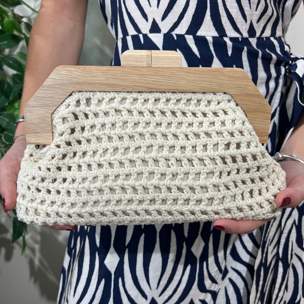 Bolso crochet claro