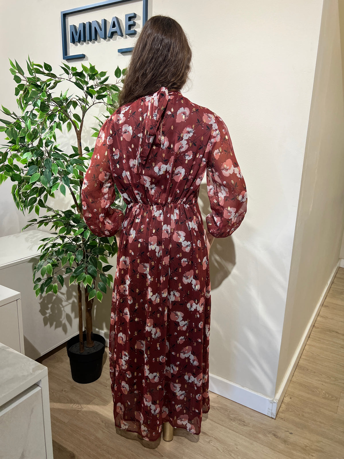 Vestido Casiopea granate