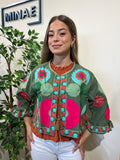 Chaqueta bordada caqui modelo 3