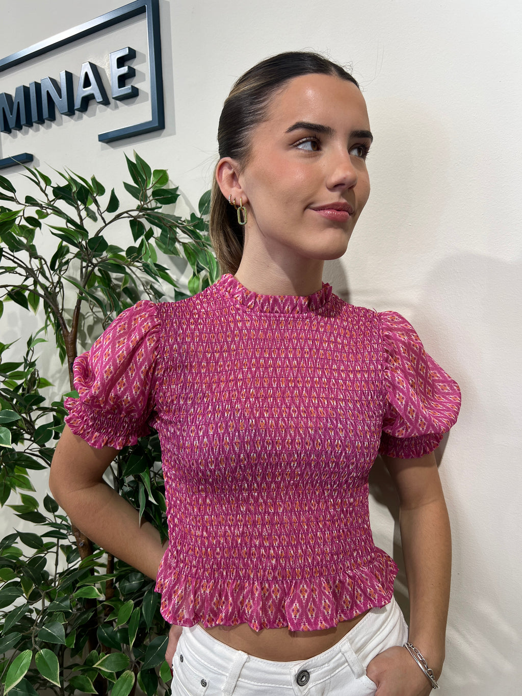 Camiseta Meris fucsia