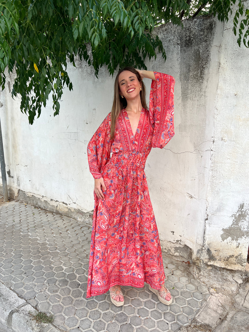 Litta coral dress