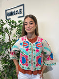 Chaqueta bordada camel modelo 1