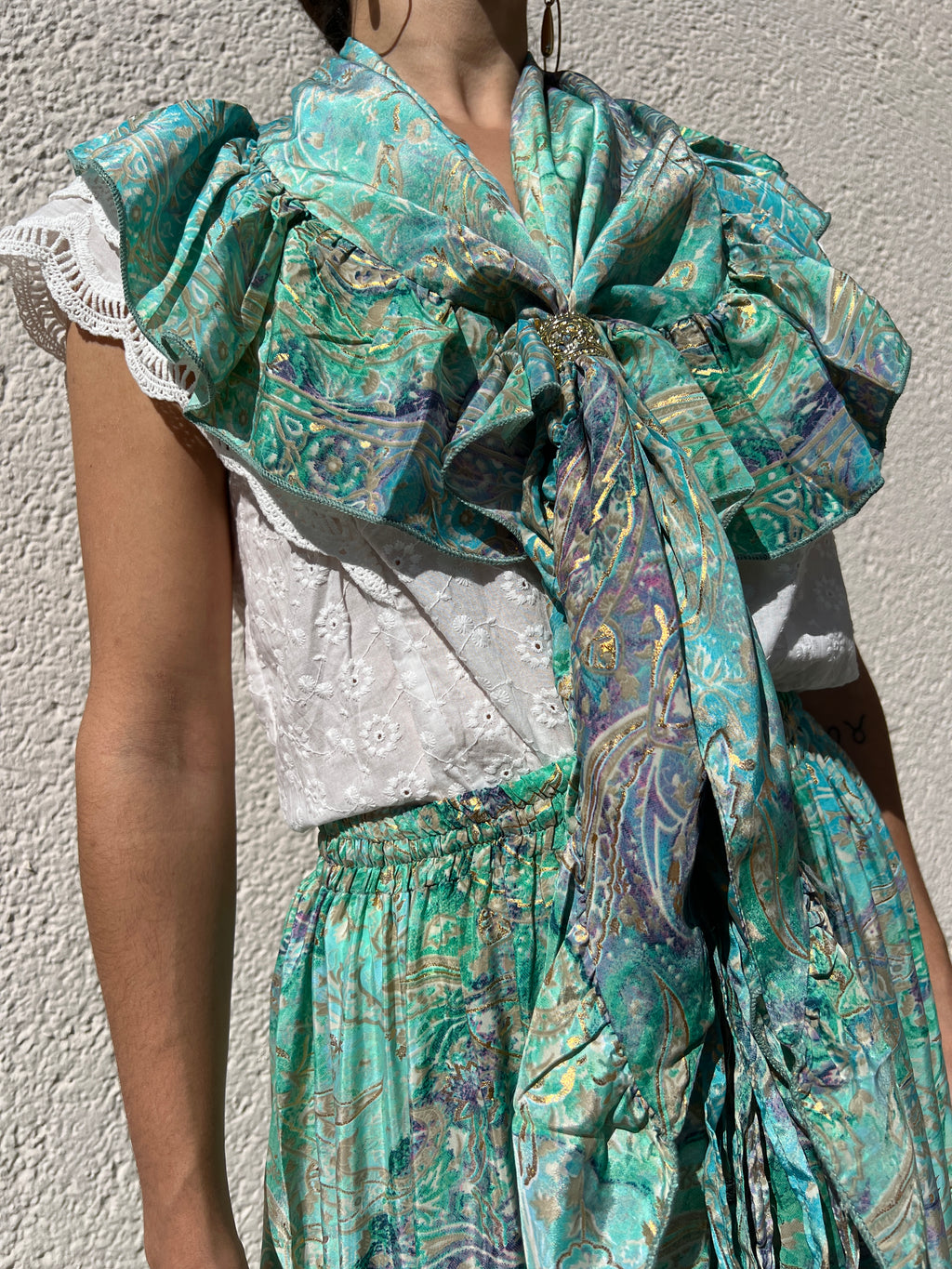 Conjunto Rocío verde oro