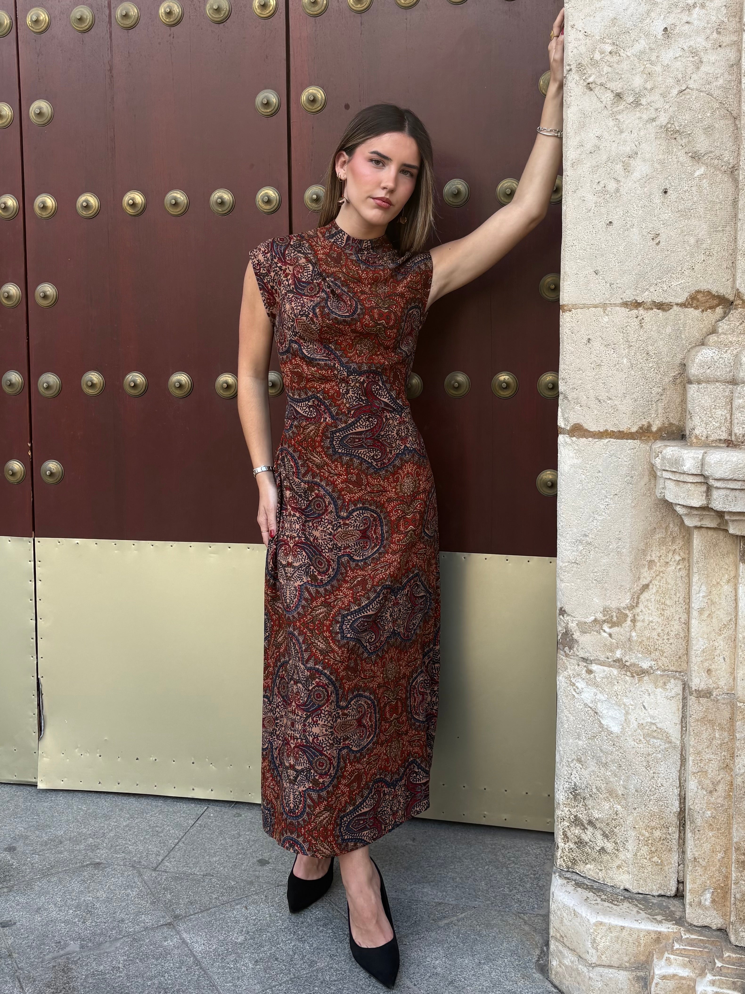 Vestido Atenea marrón