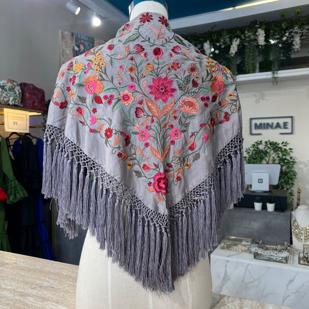 Mantón espejo gris