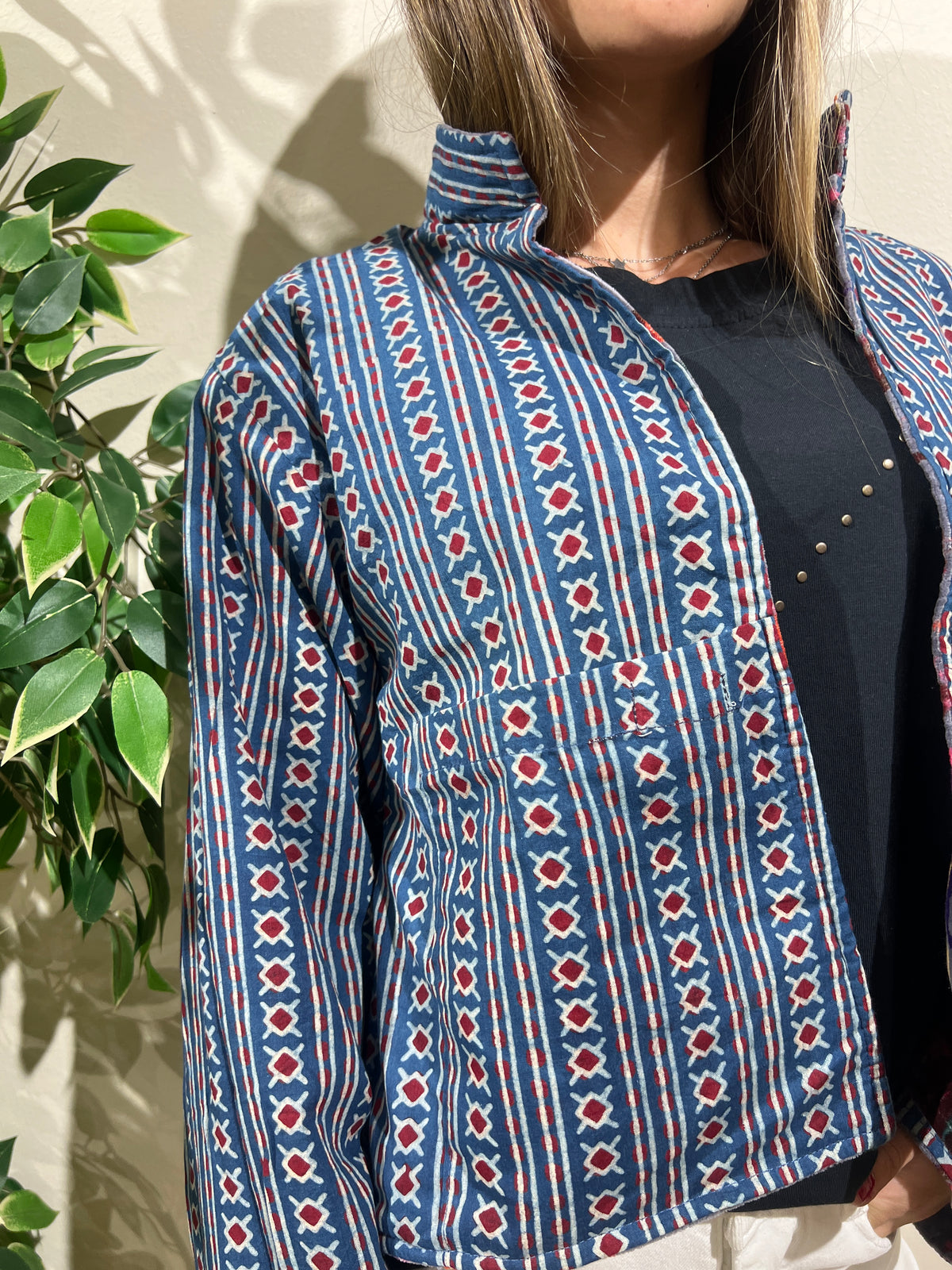 Chaqueta reversible Priyanka gris