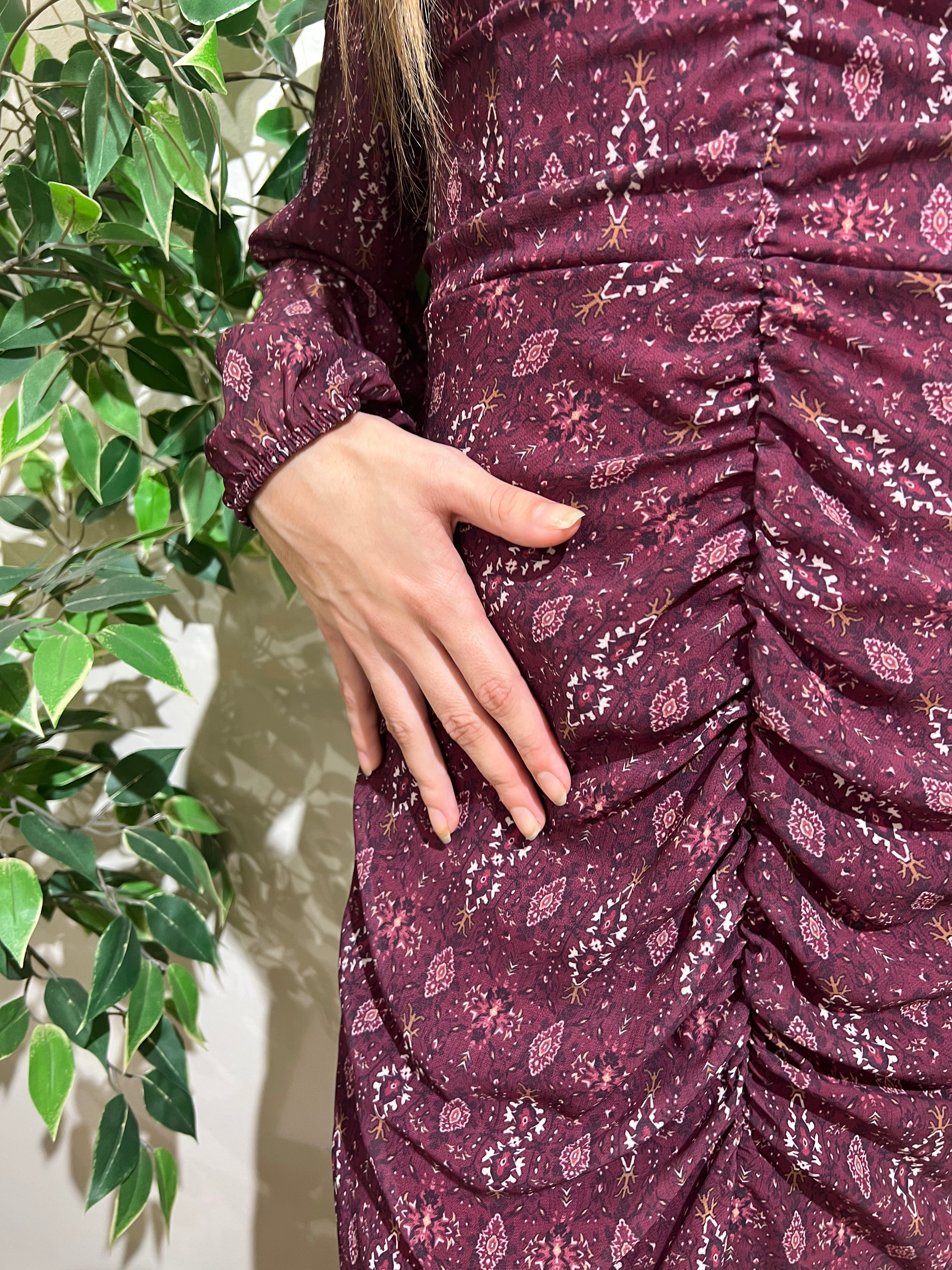 Vestido Beth granate