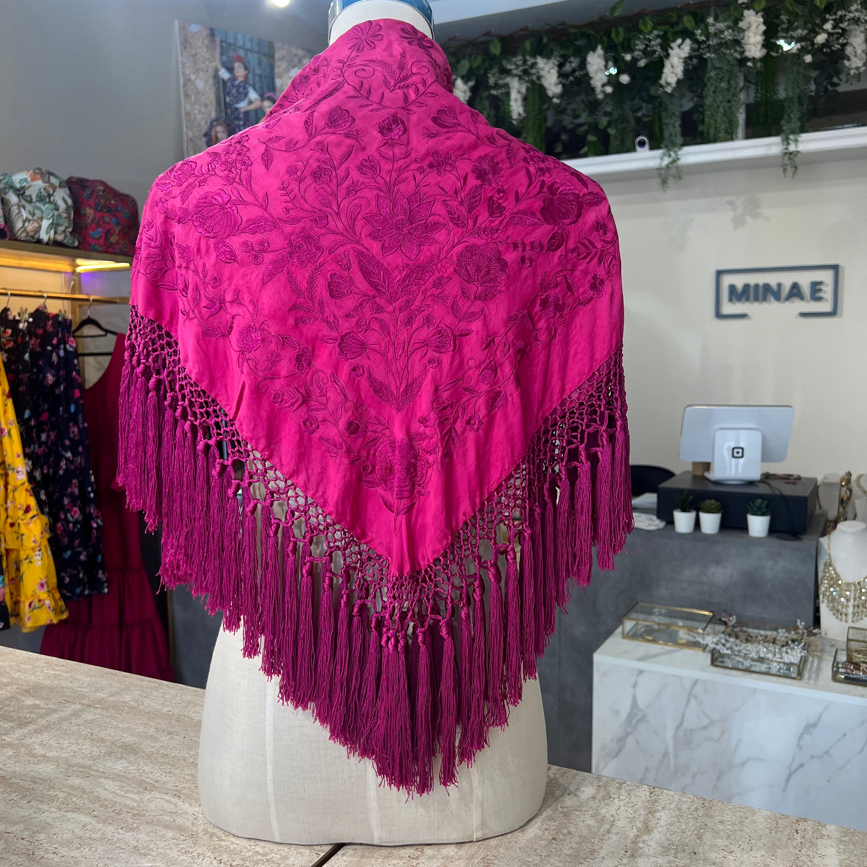 Mantón espejo buganvilla