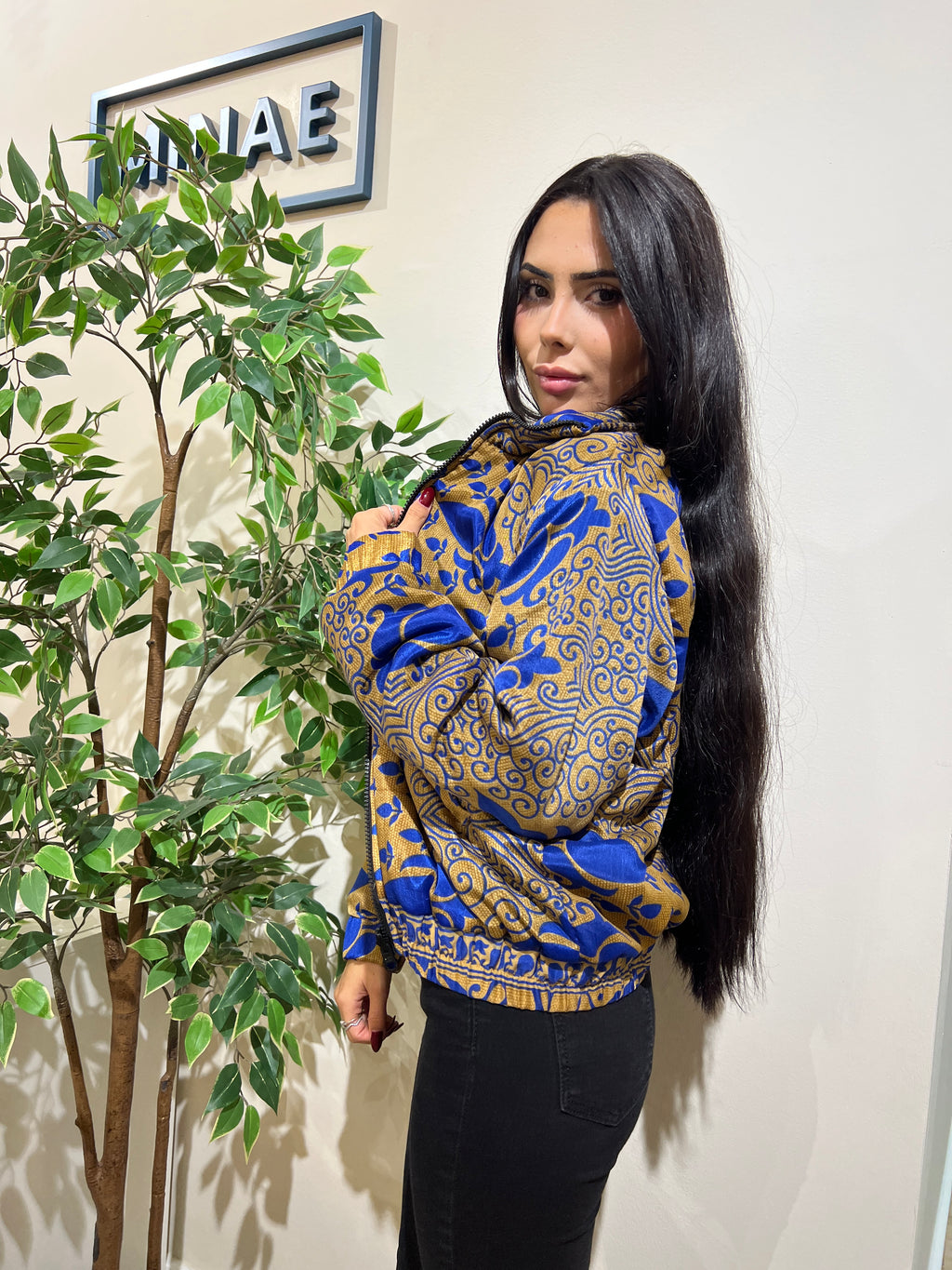 Chaqueta reversible azul