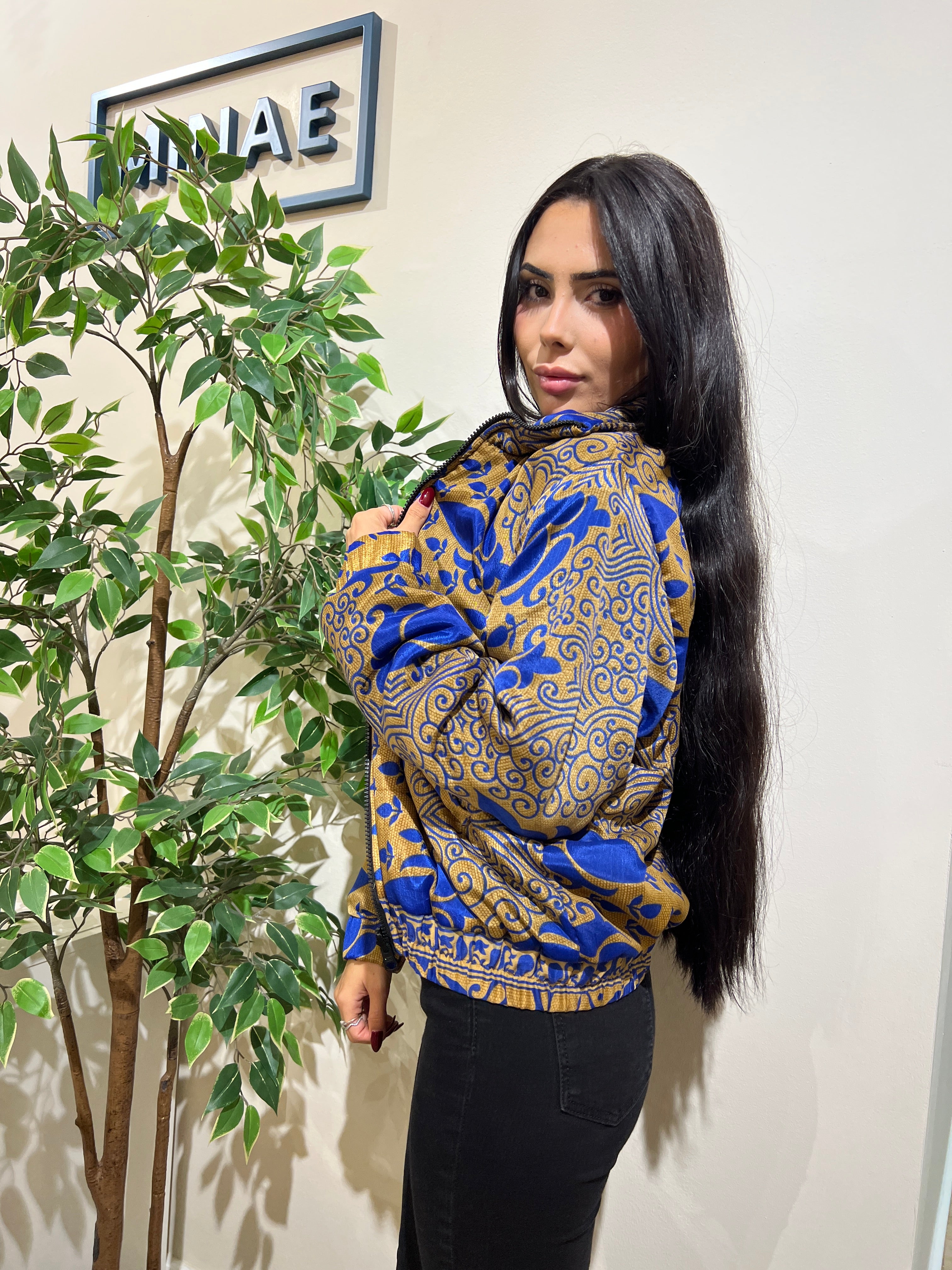 Chaqueta reversible azul