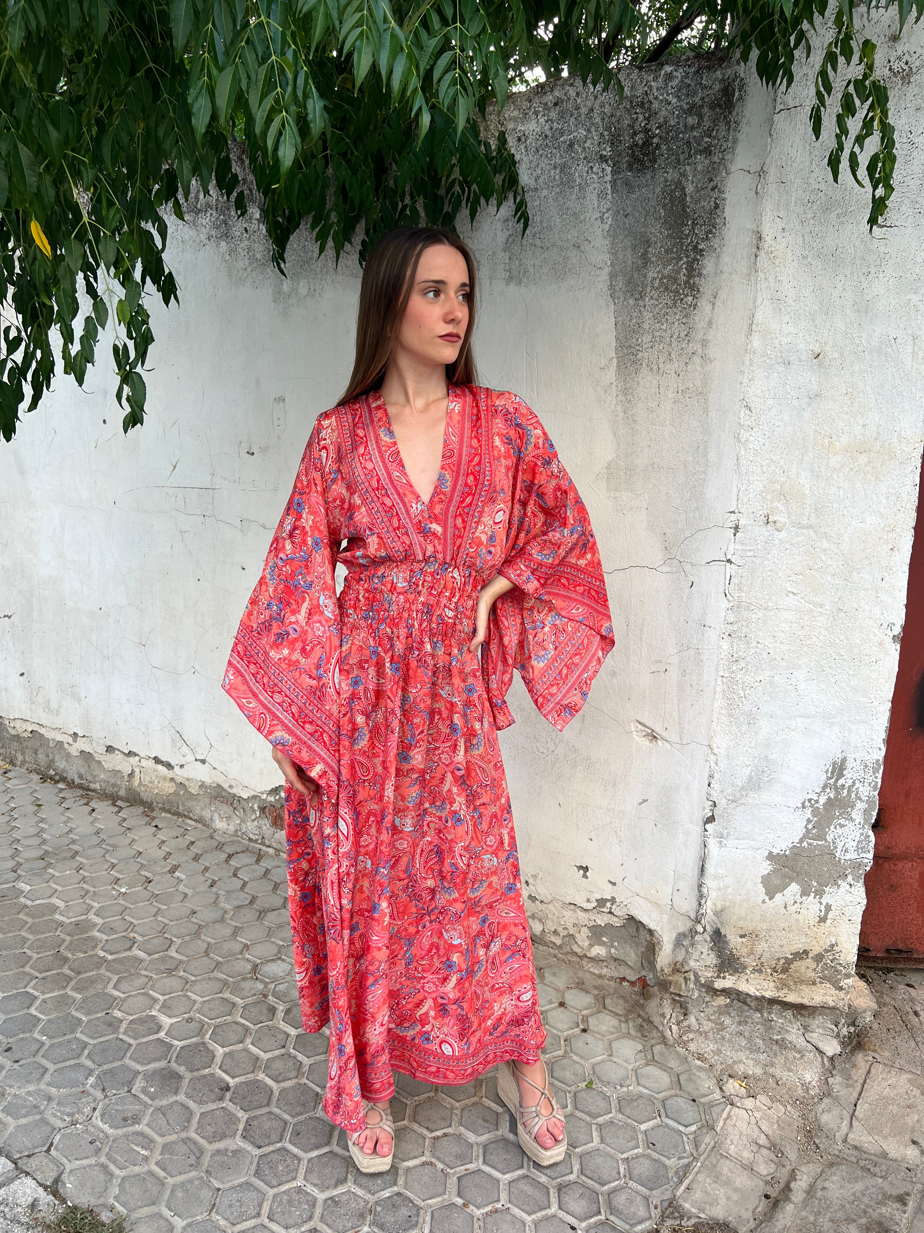 Litta coral dress