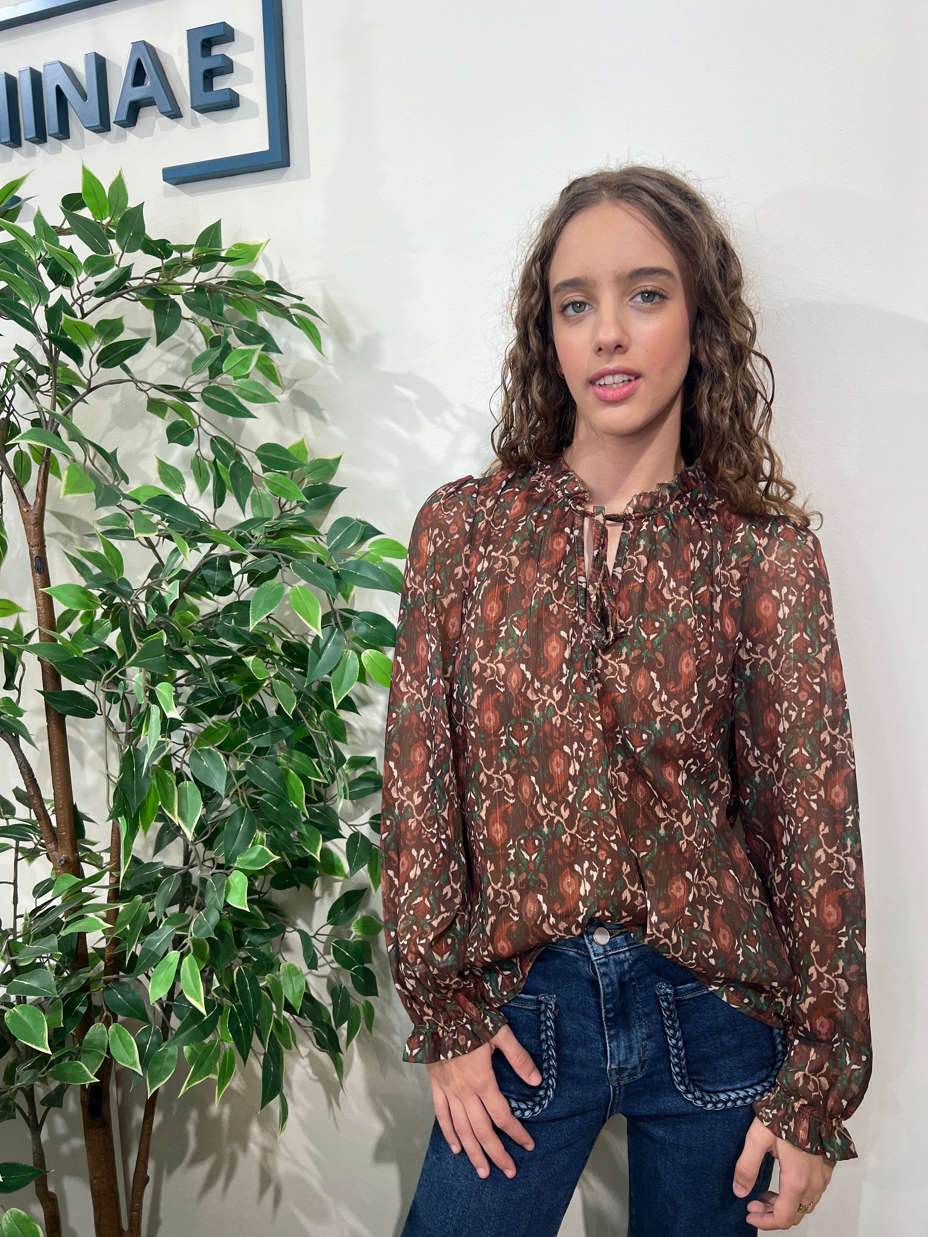 Blusa Rosalie marrón