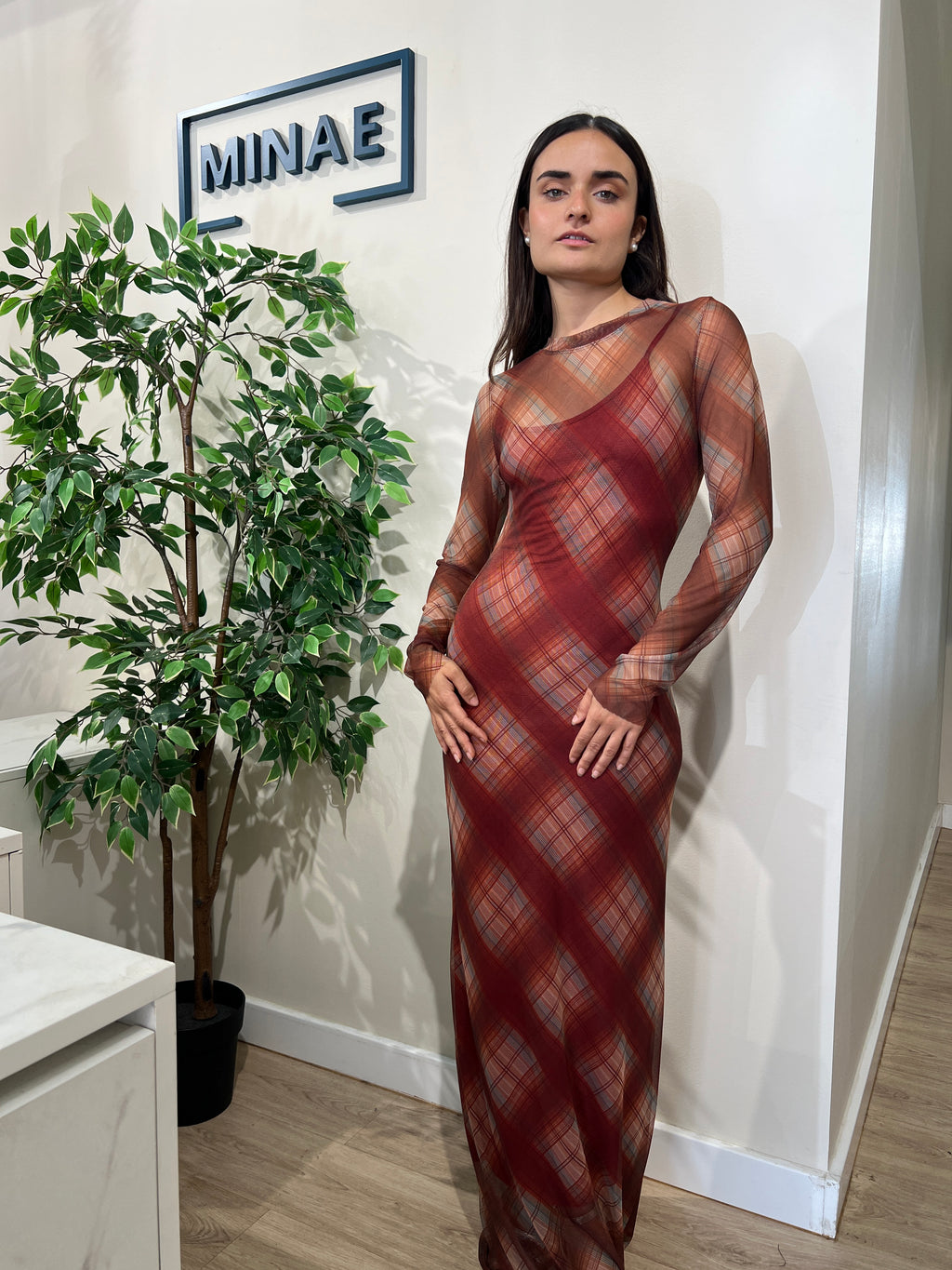 Vestido Hache marrón