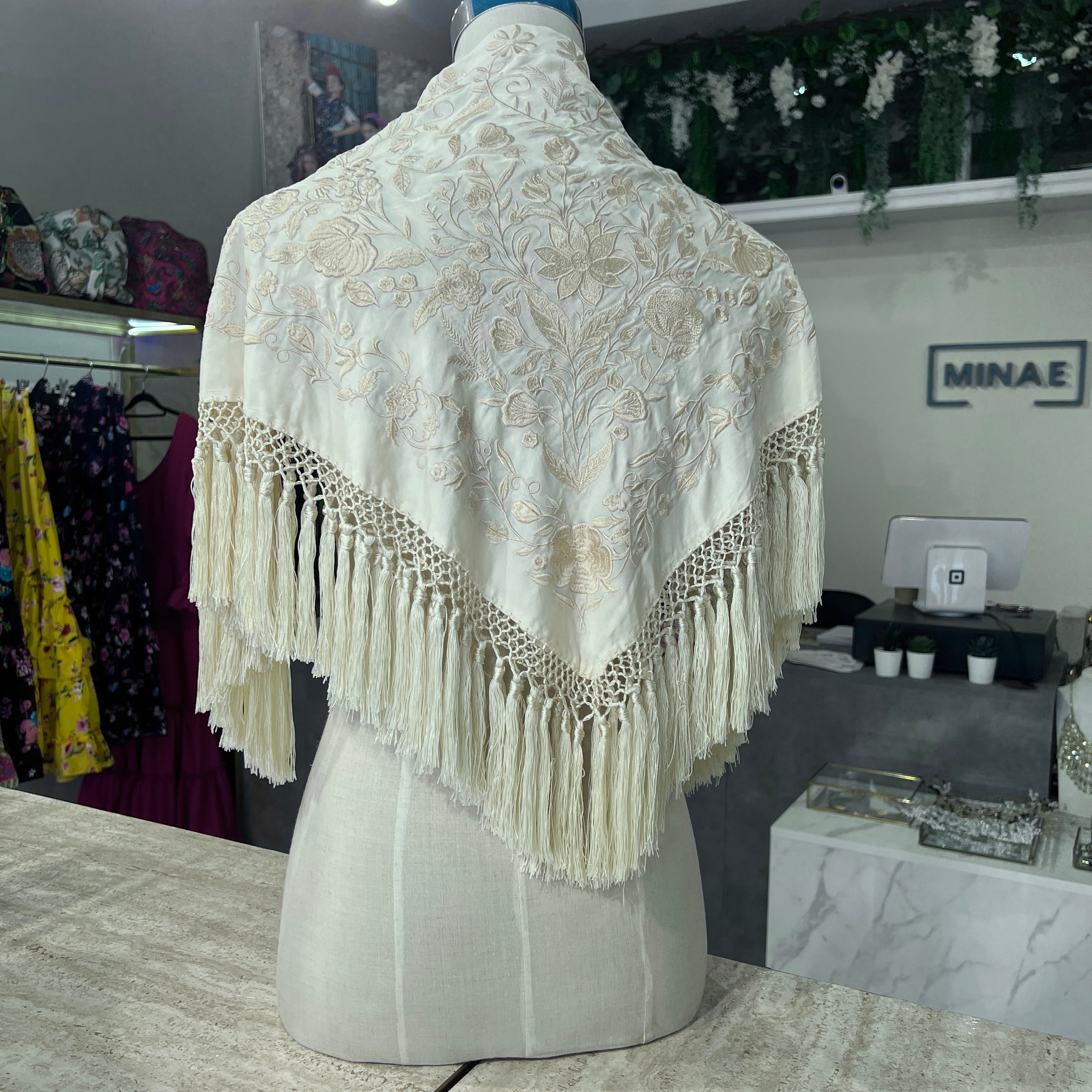 Mantón espejo caña