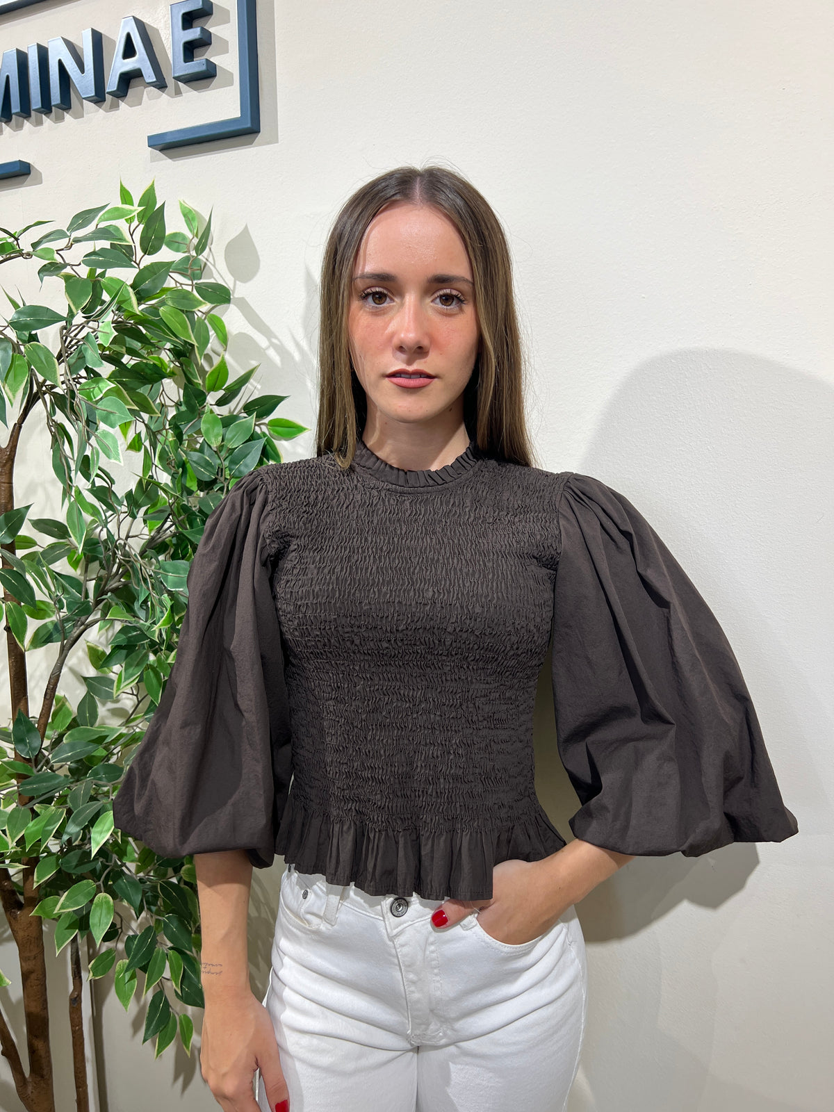 Blusa Camila marrón