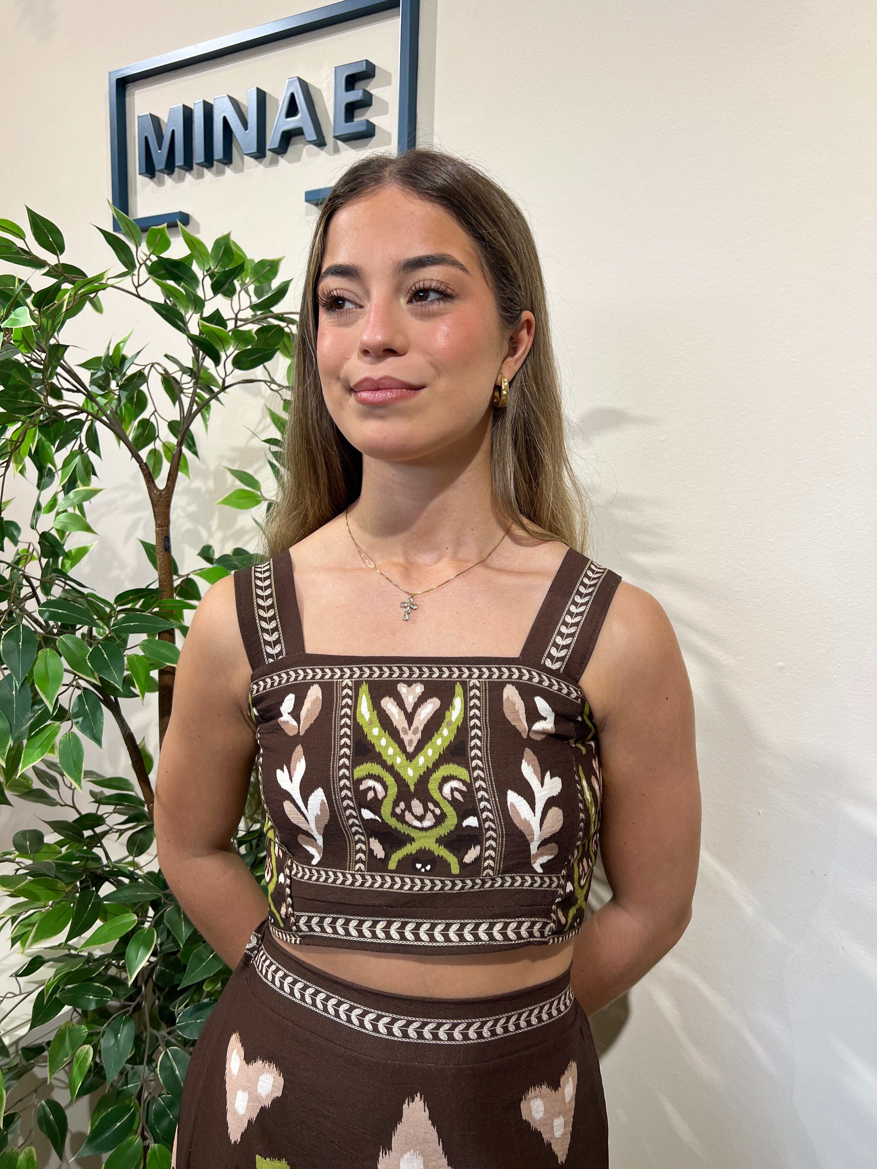 Conjunto Valentina marrón