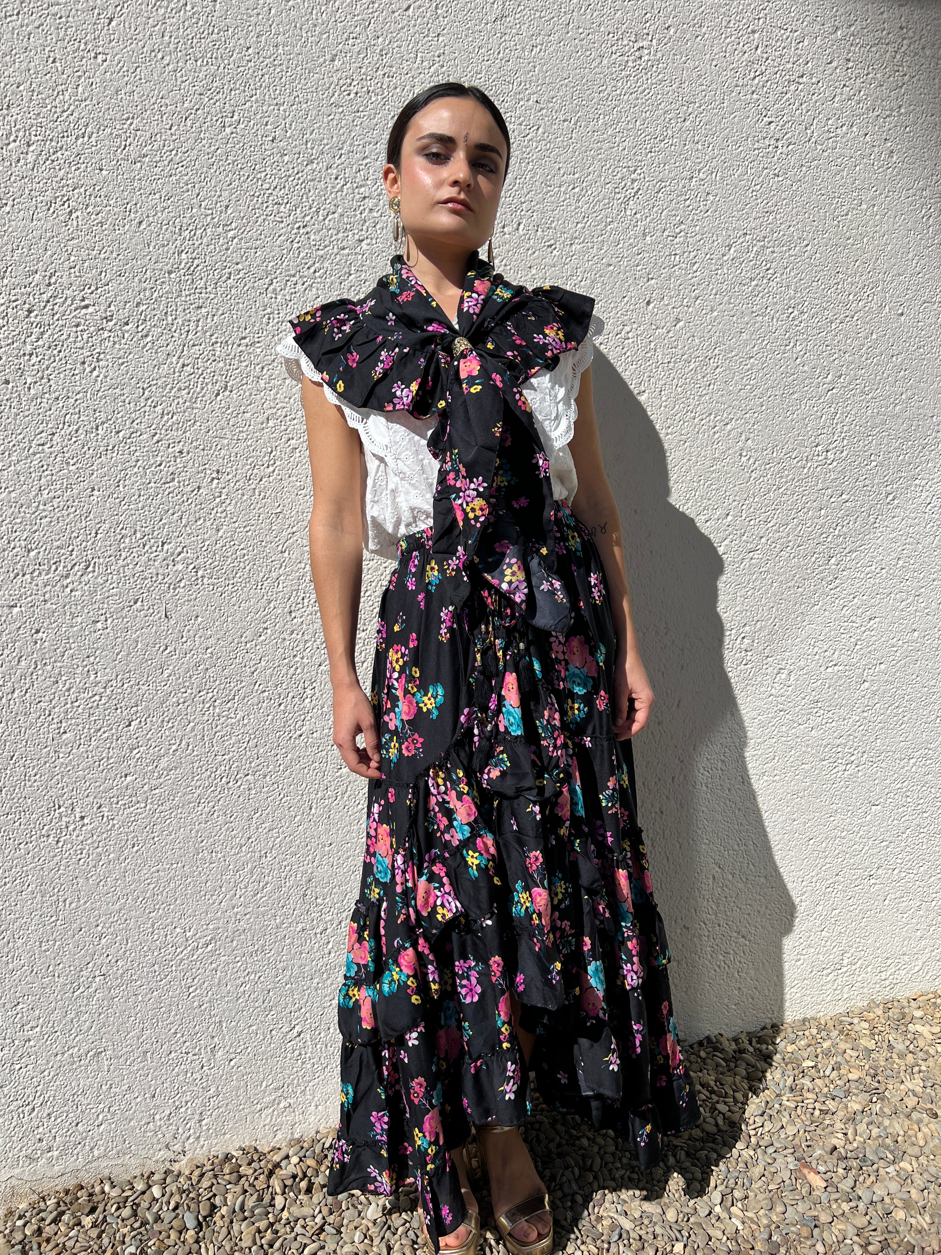 Conjunto Rocío negro con rosa