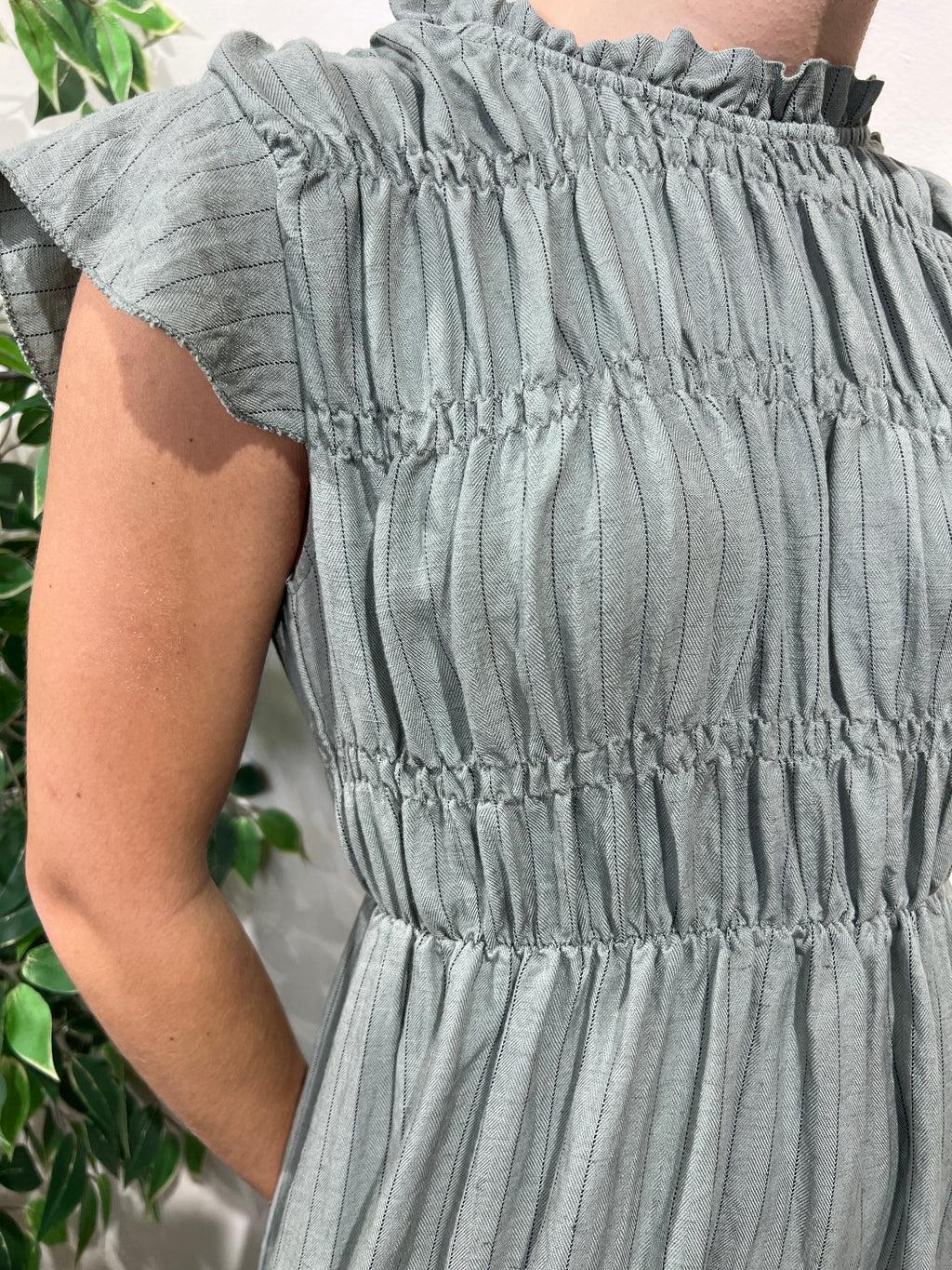 Vestido Carlota caqui
