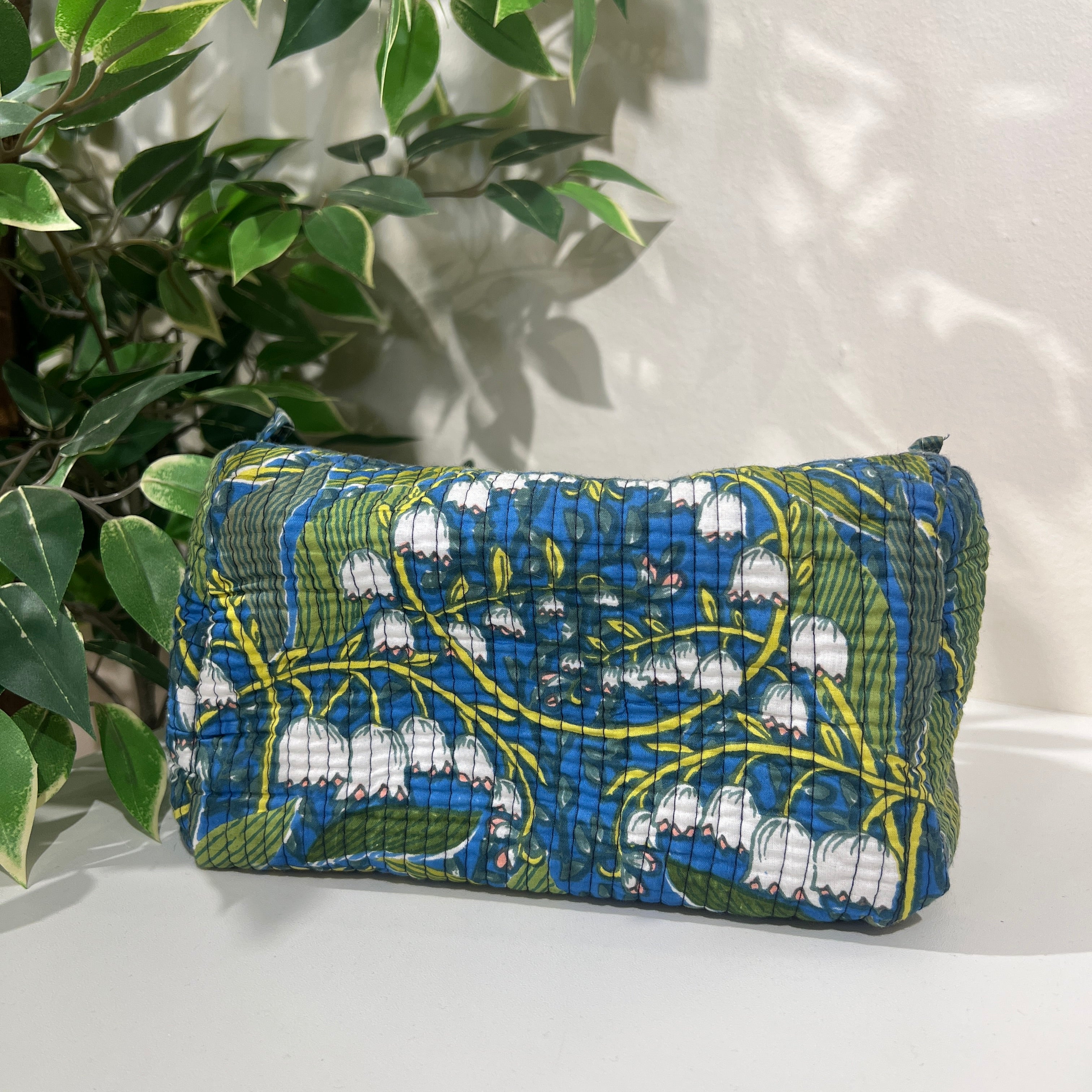 Neceser grande flores azul