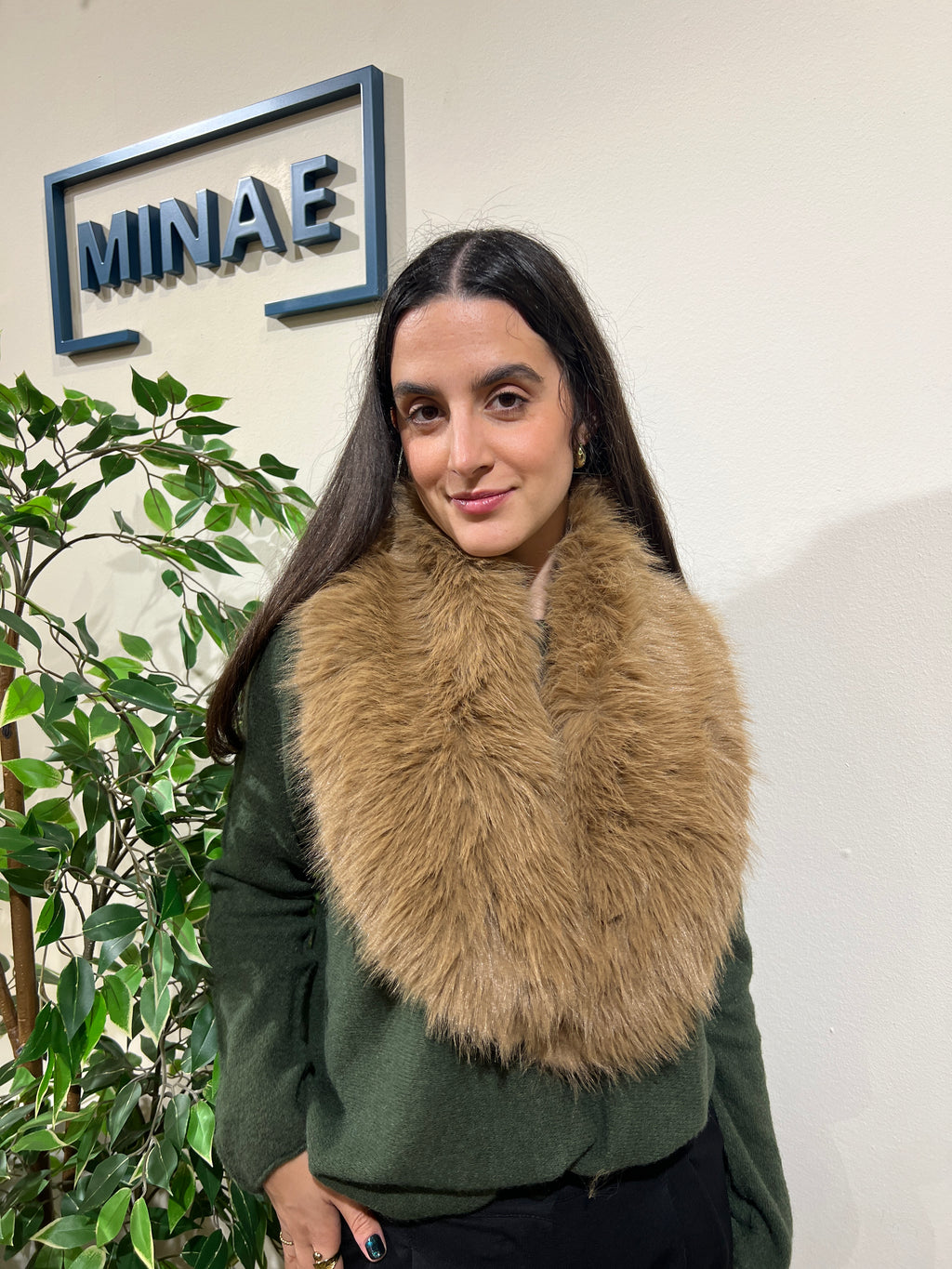 Cuello sintético camel